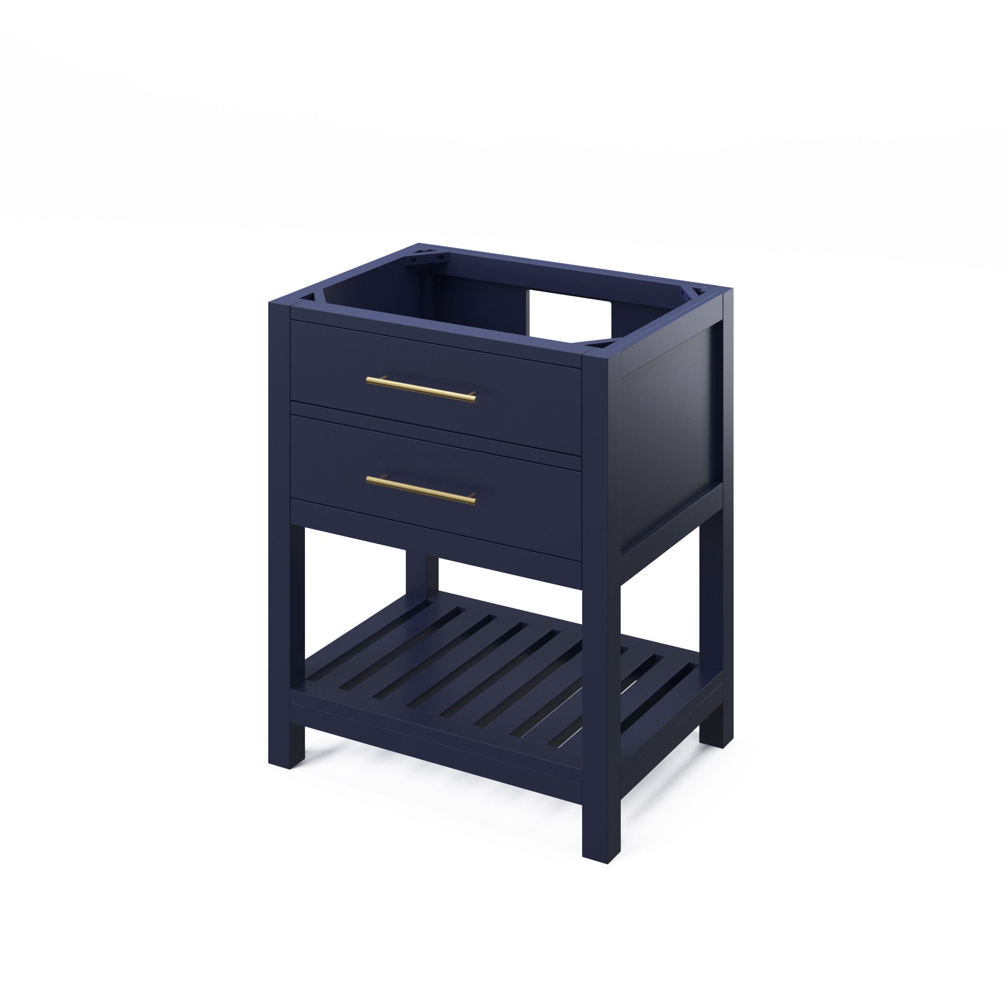 30" Hale Blue Wavecrest Vanity, Calacatta Vienna Quartz Vanity Top, undermount rectangle bowl | KitchBath