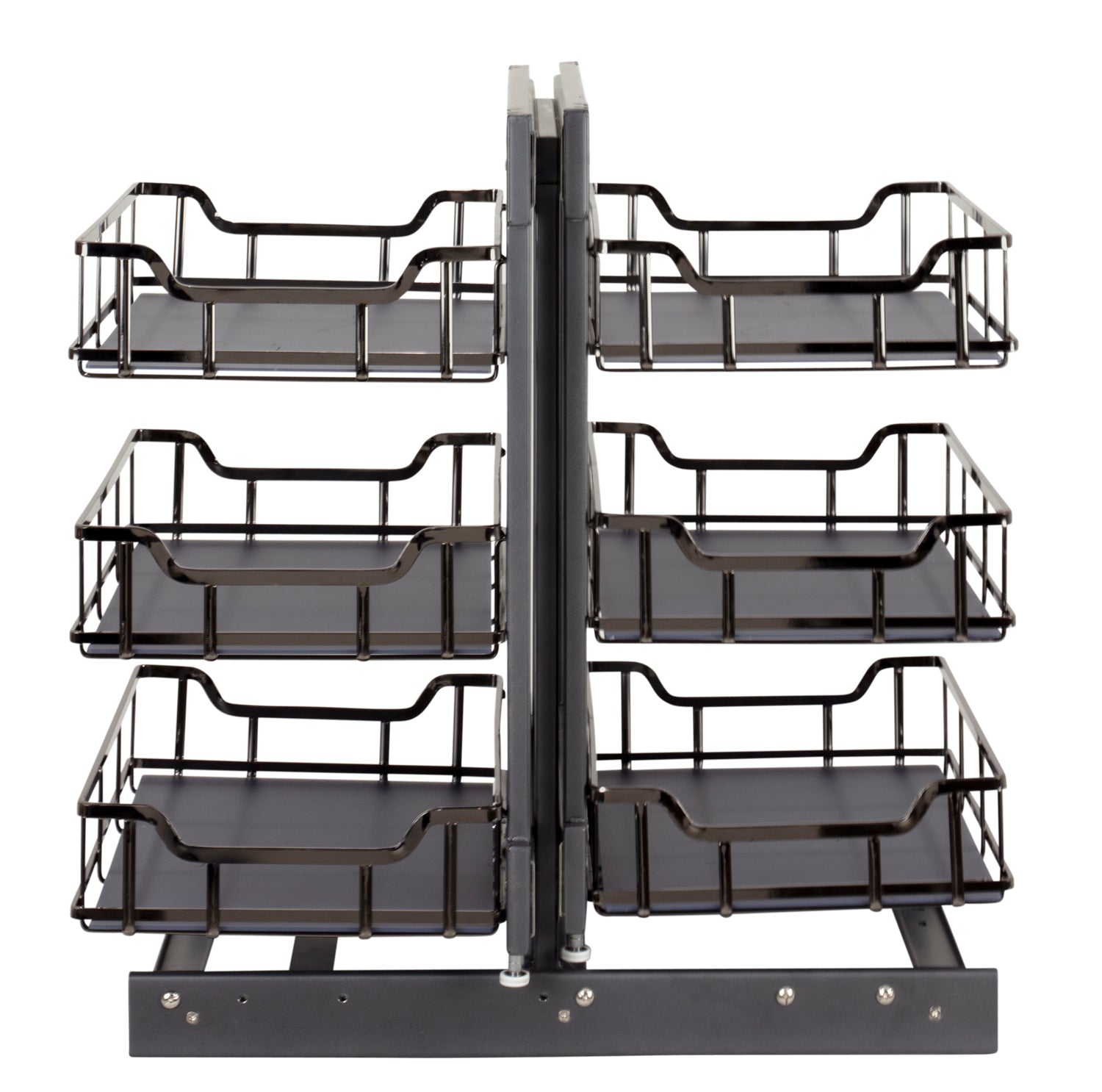 15" Black Nickel STORAGE WITH STYLE® Full-Height Blind Corner Organizer | KitchBath