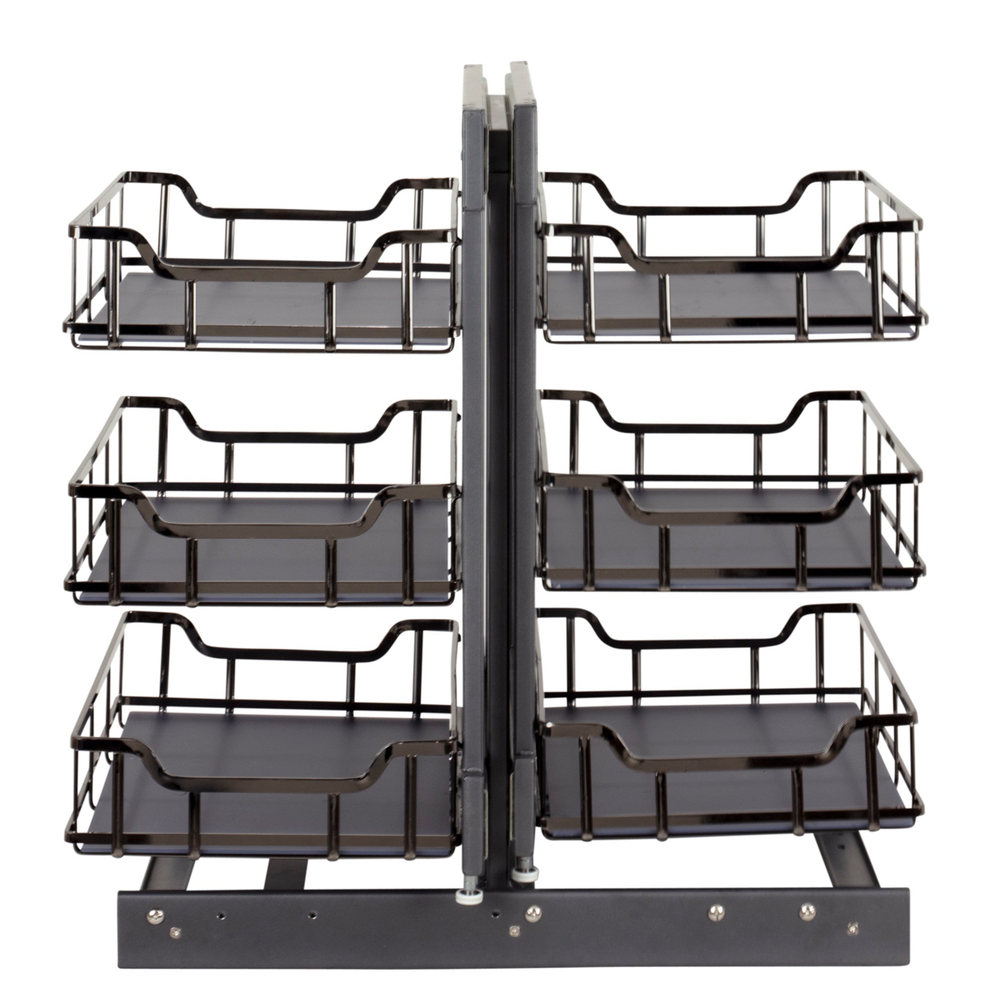 15" Black Nickel STORAGE WITH STYLE® Full-Height Blind Corner Organizer | KitchBath