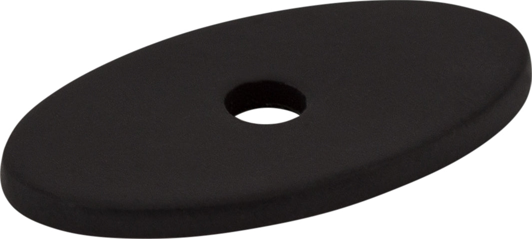 Oval Backplate 1 1/4 Inch Flat Black | KitchBath