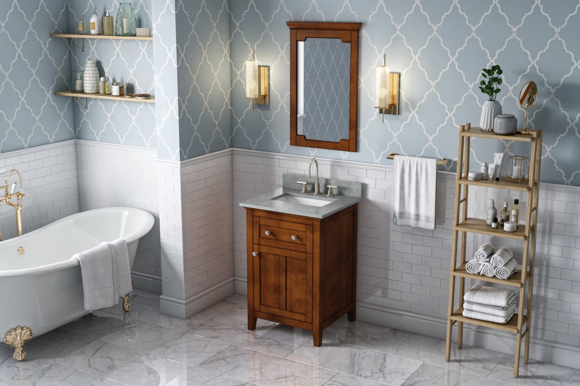 24" Chocolate Chatham Vanity, Steel Grey Cultured Marble Vanity Top, undermount rectangle bowl