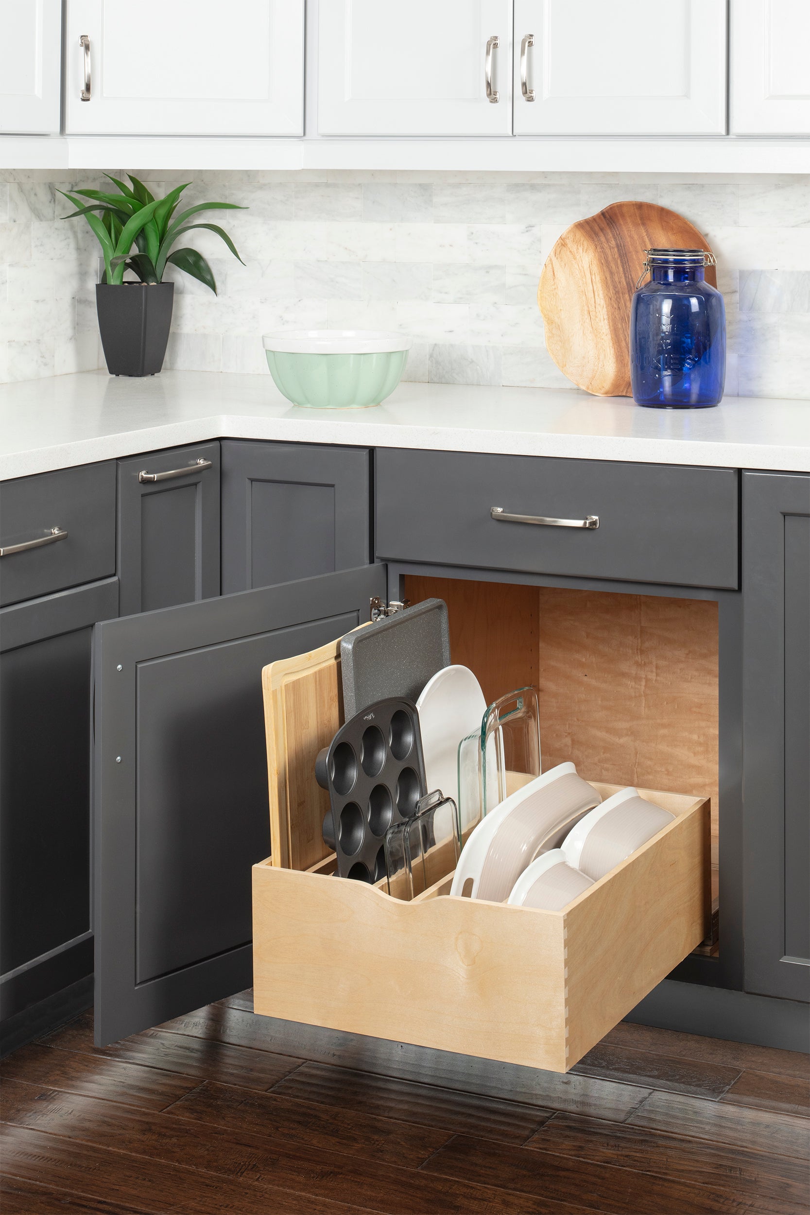 21" Wood Single Drawer Cookware Rollout | KitchBath