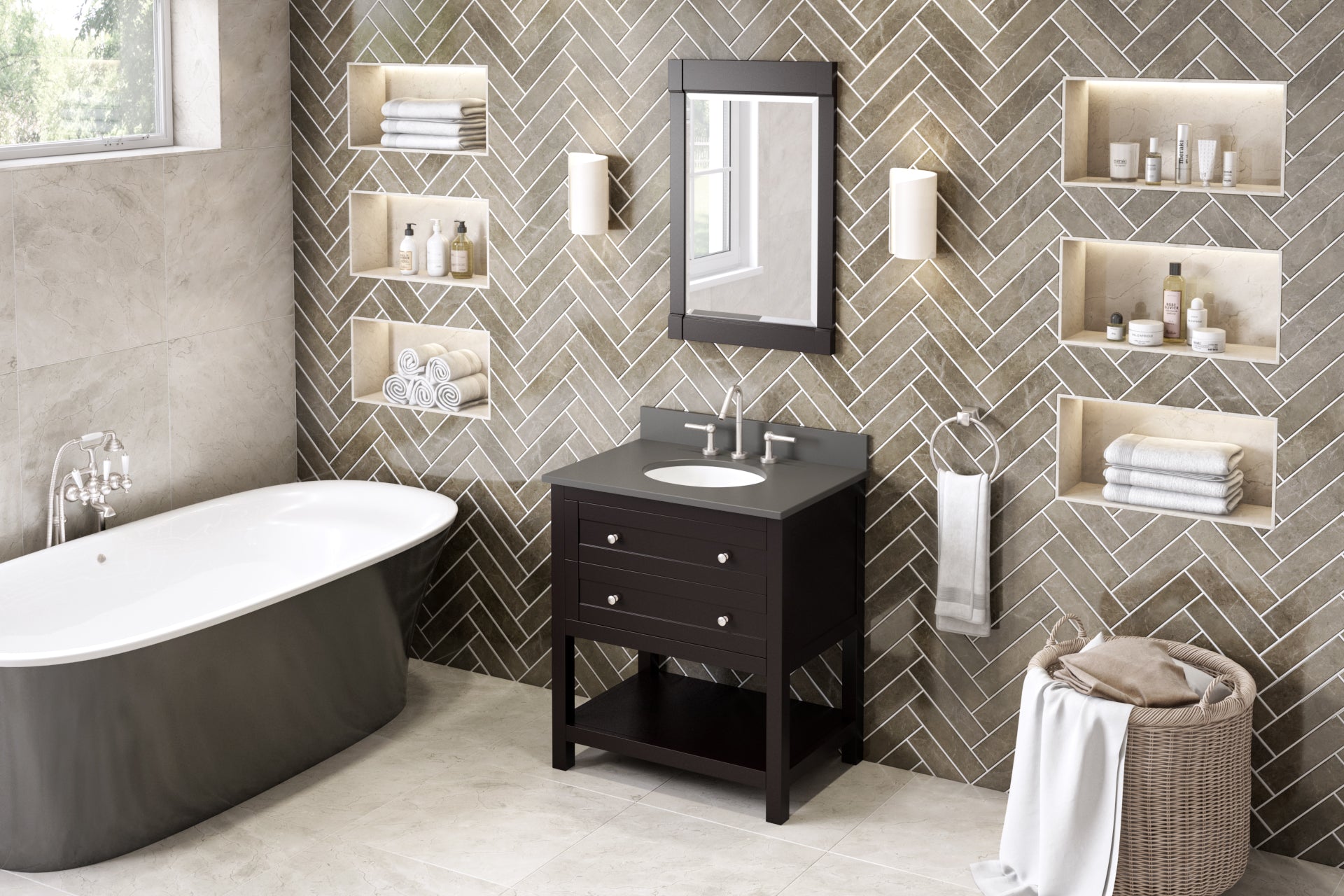 48" Espresso Astoria Vanity | KitchBath
