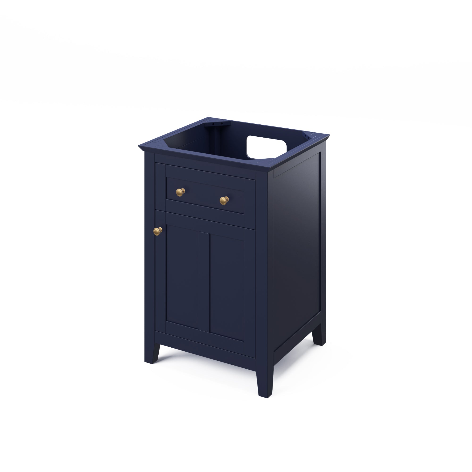 24" Hale Blue Chatham Vanity, Boulder Cultured Marble Vanity Top, undermount rectangle bowl | KitchBath