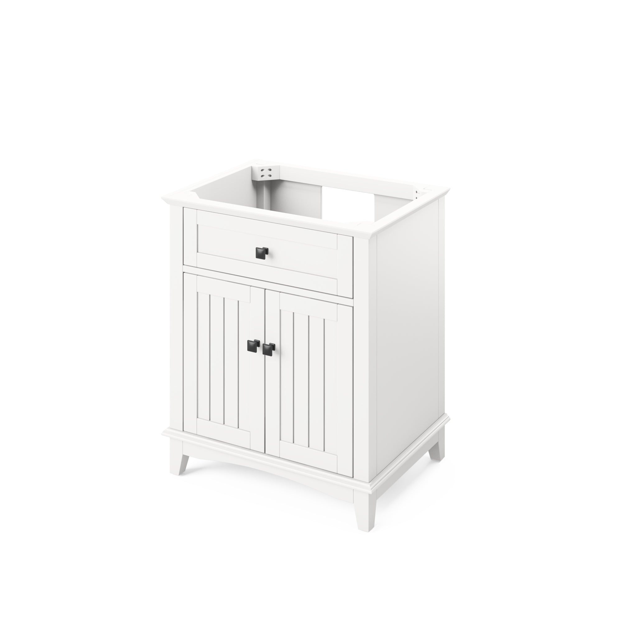 30" White Savino Vanity, Boulder Cultured Marble Vanity Top, undermount rectangle bowl | KitchBath