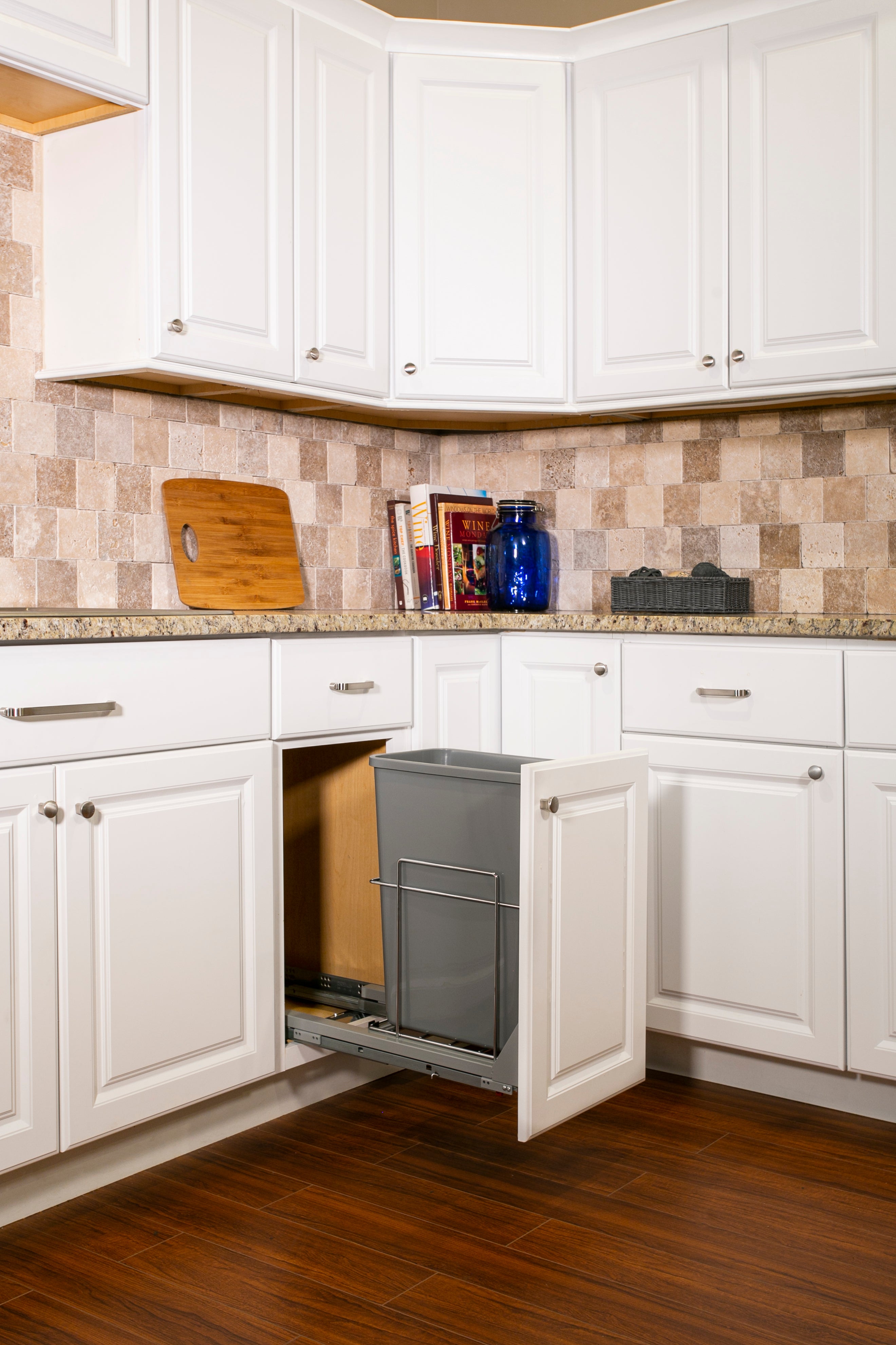 35qt Wire Single Trashcan Pullout with Soft-close Slides | KitchBath