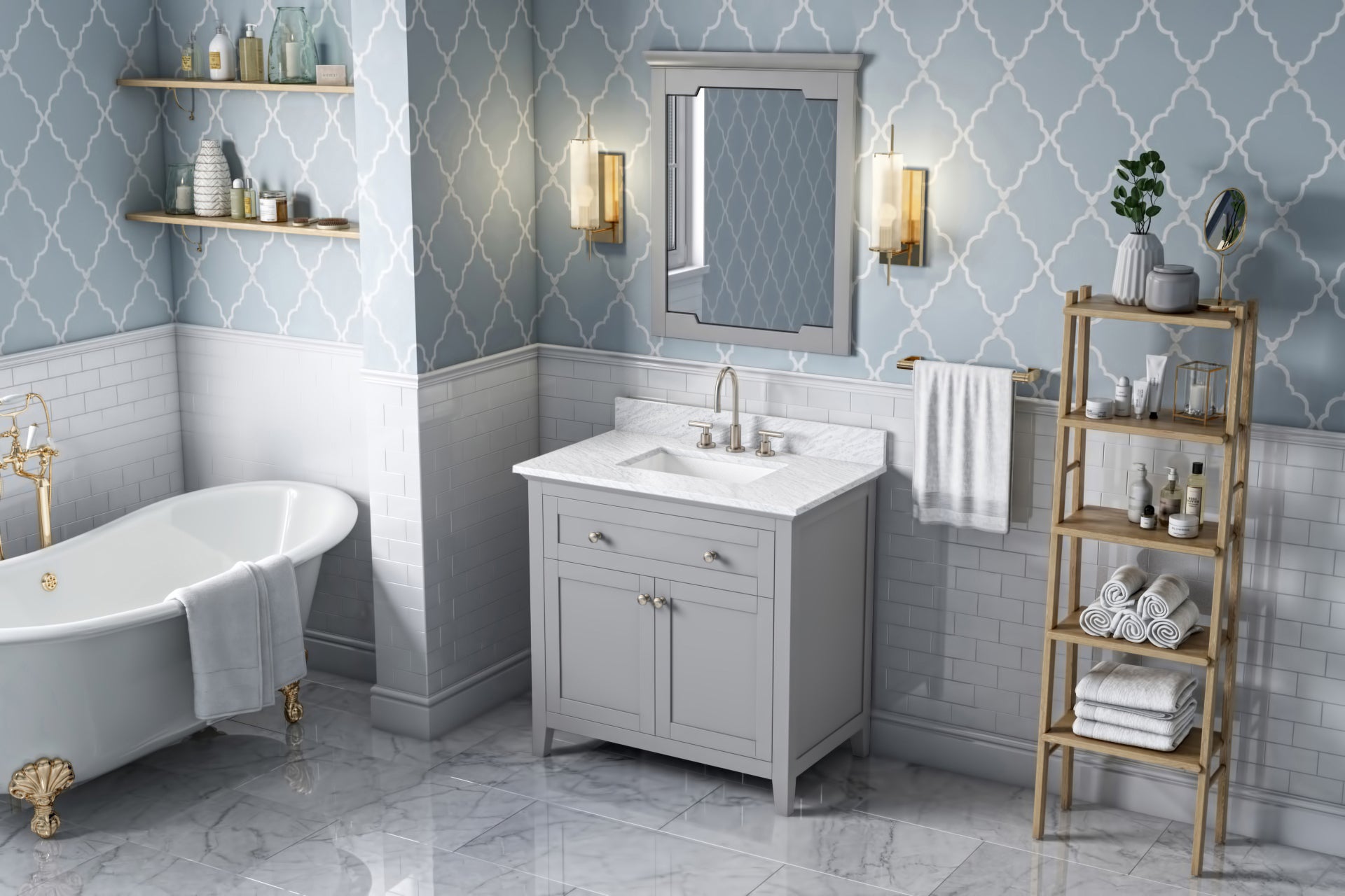 36" Grey Chatham Vanity | KitchBath