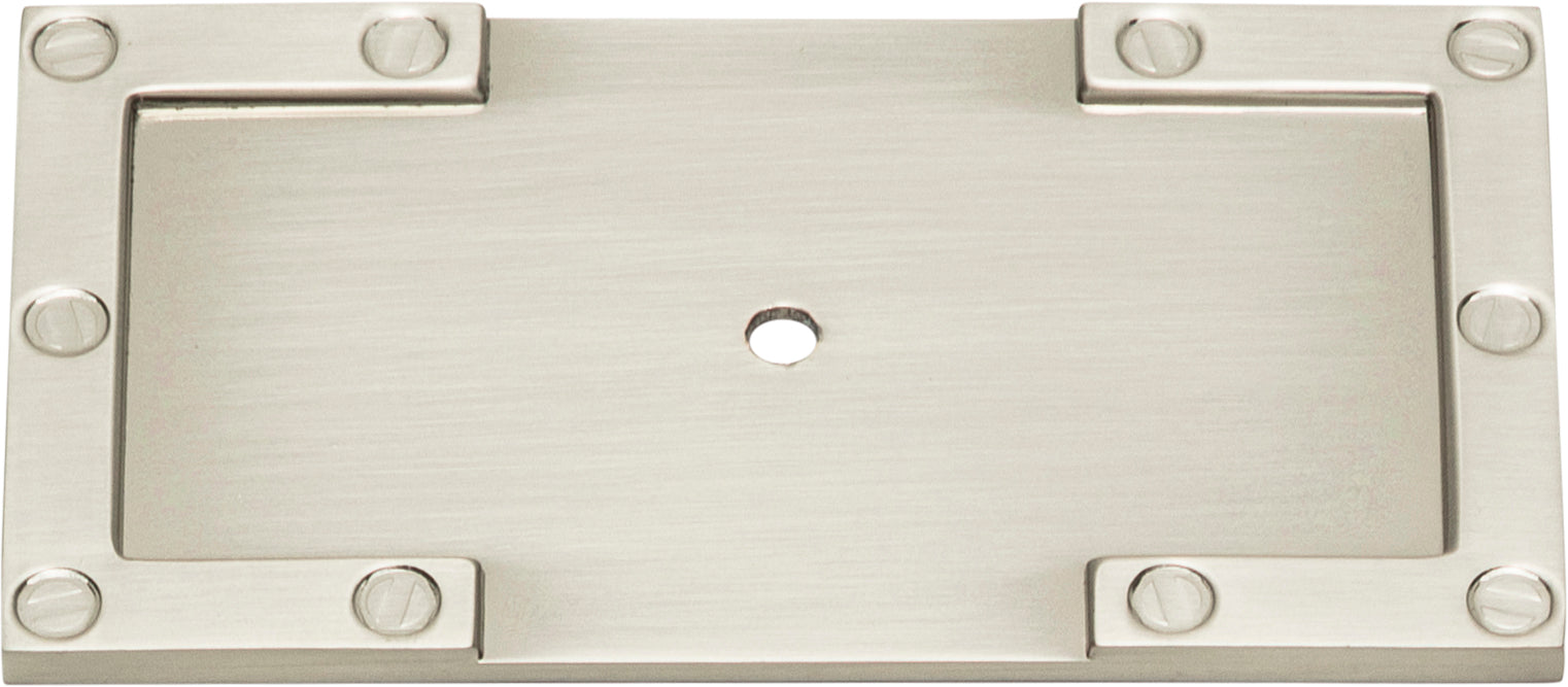 Campaign L-Bracket Backplate 3 11/16 Inch Brushed Nickel | KitchBath