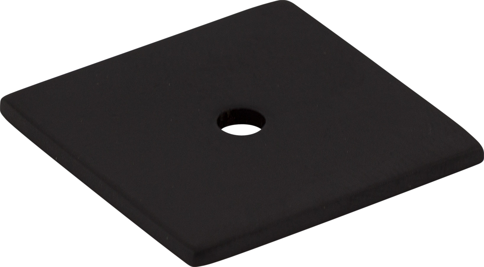 Square Backplate 1 1/4 Inch Flat Black | KitchBath