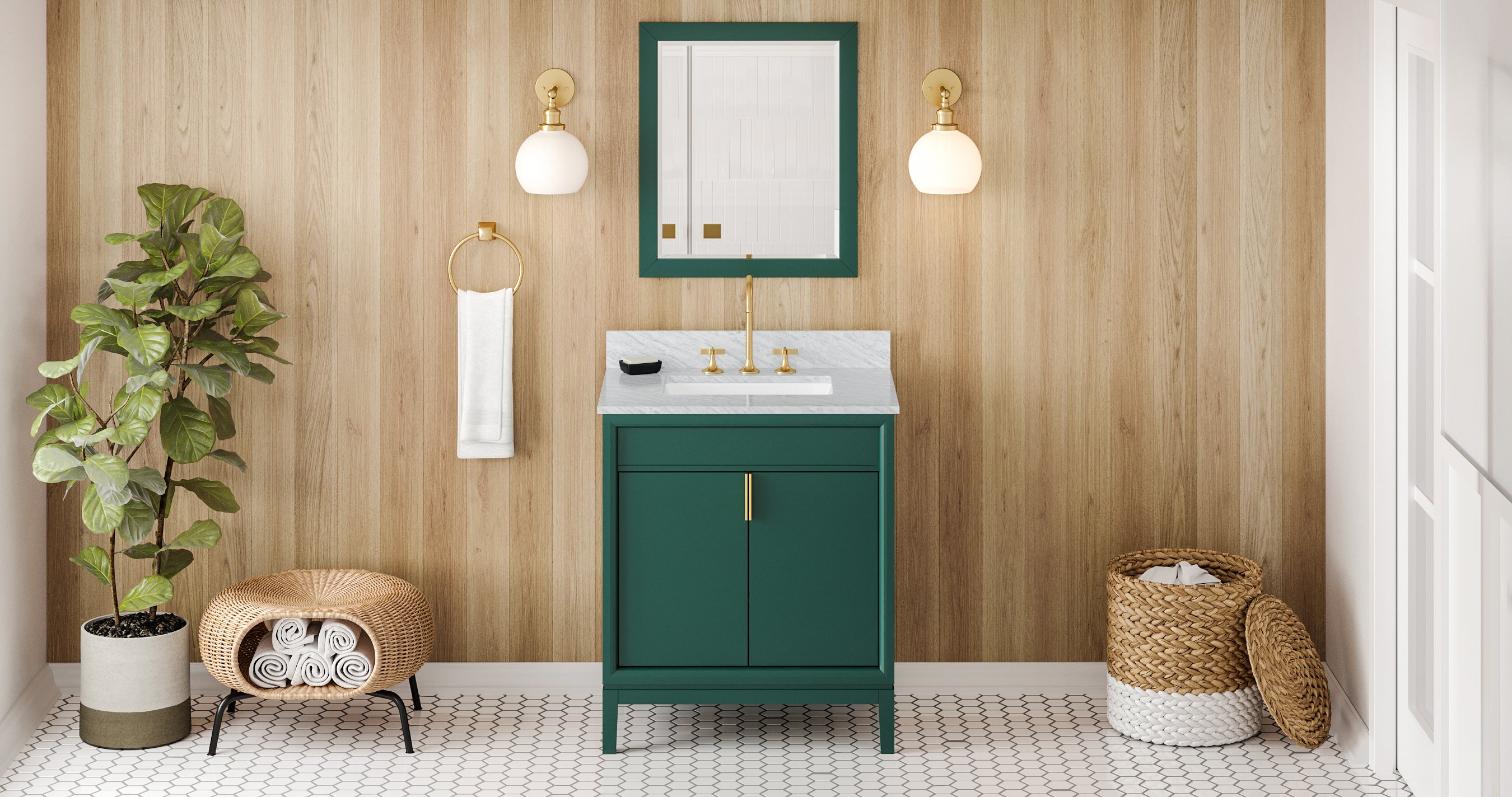 30" Forest Green Theodora Vanity | KitchBath