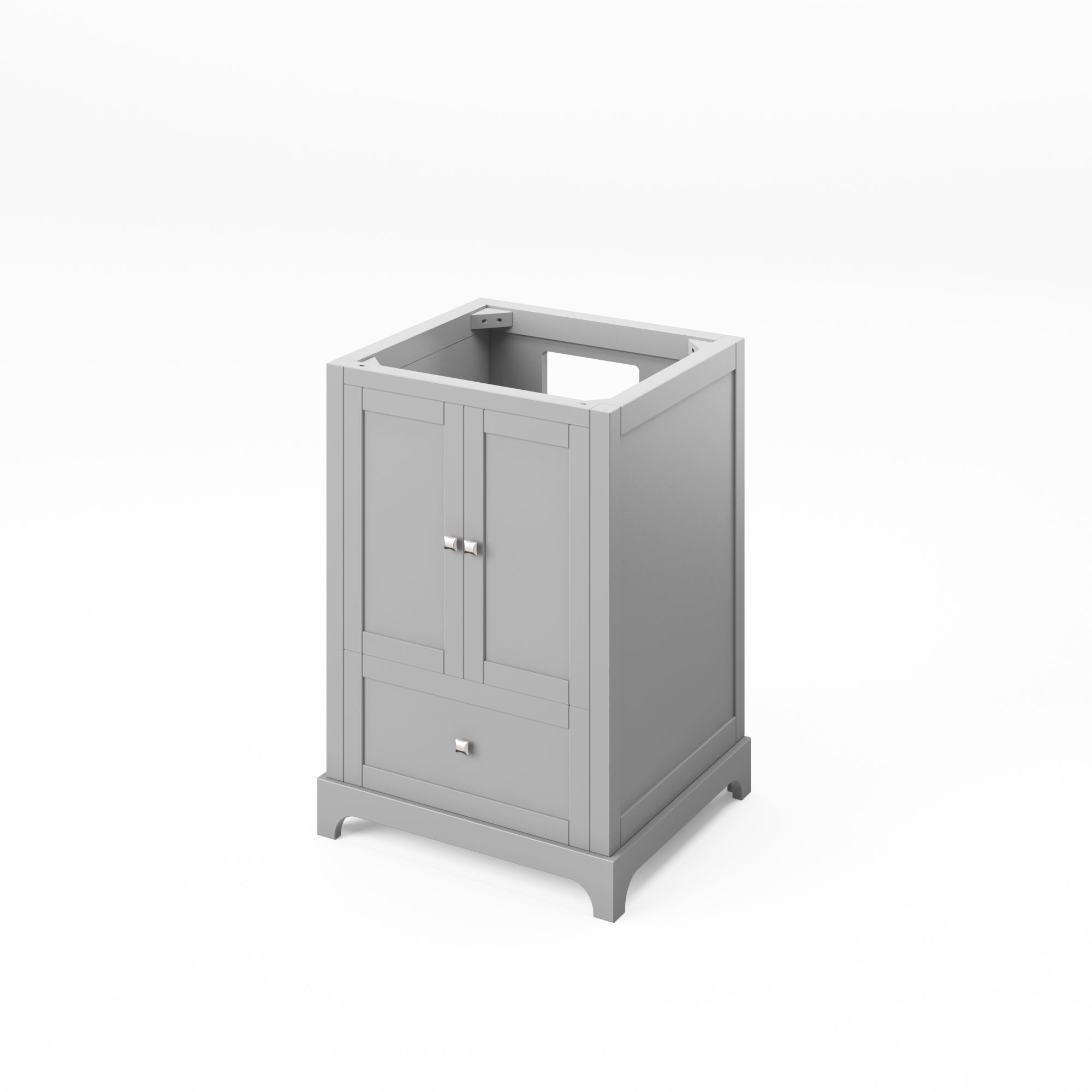 24" Grey Addington Vanity, Calacatta Vienna Quartz Vanity Top, undermount rectangle bowl | KitchBath