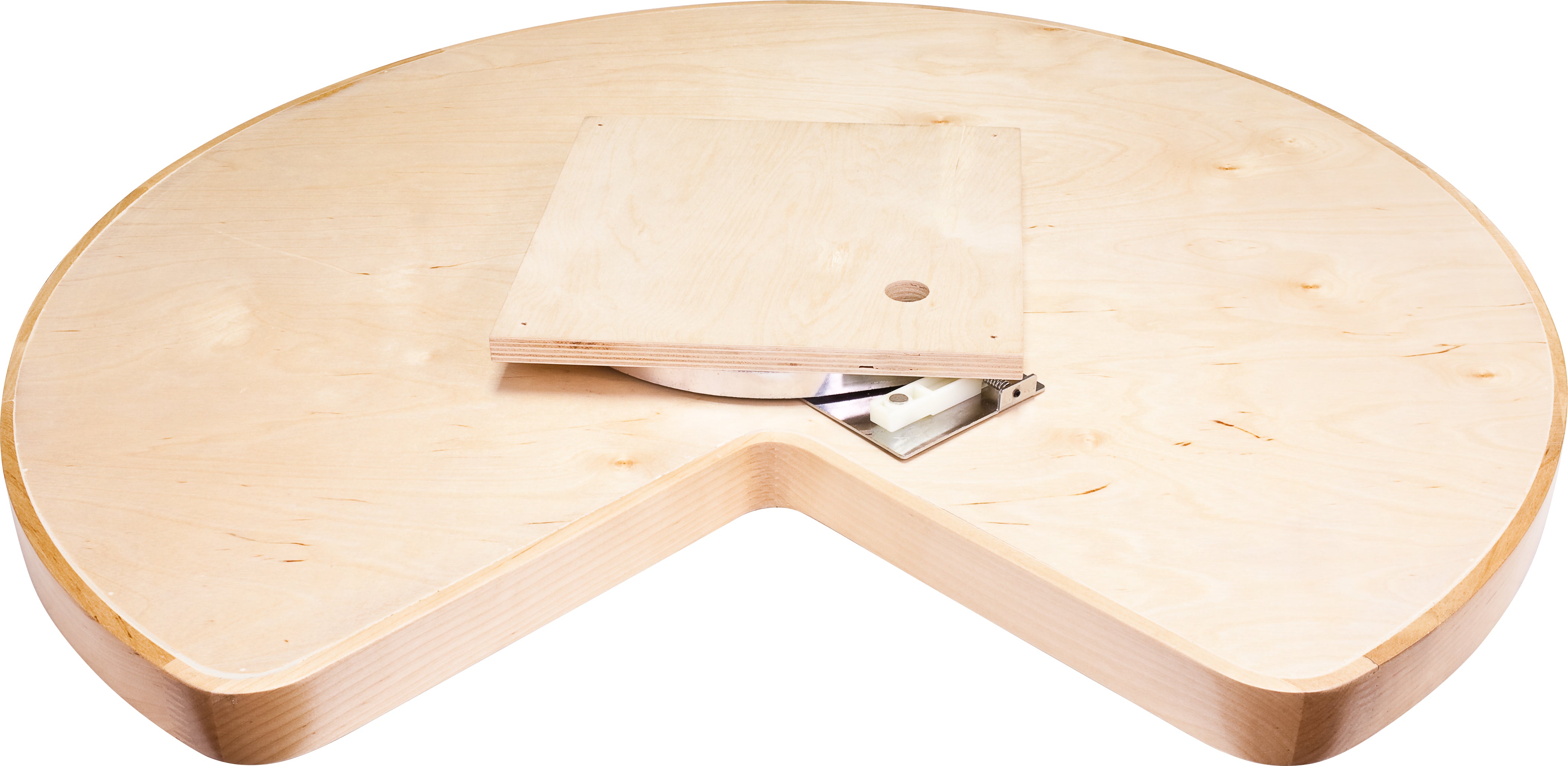 28" Kidney Wood Lazy Susan Shelf with Swivel | KitchBath