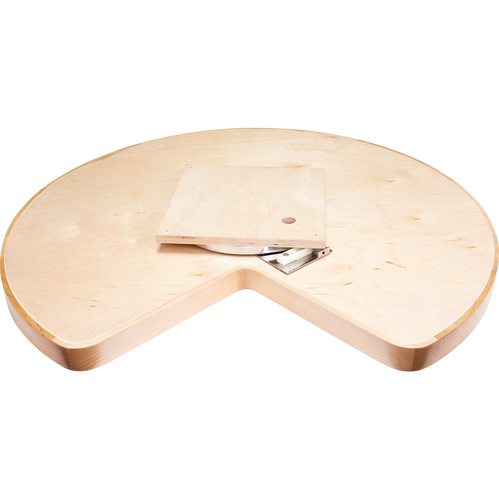 28" Kidney Wood Lazy Susan Shelf with Swivel | KitchBath