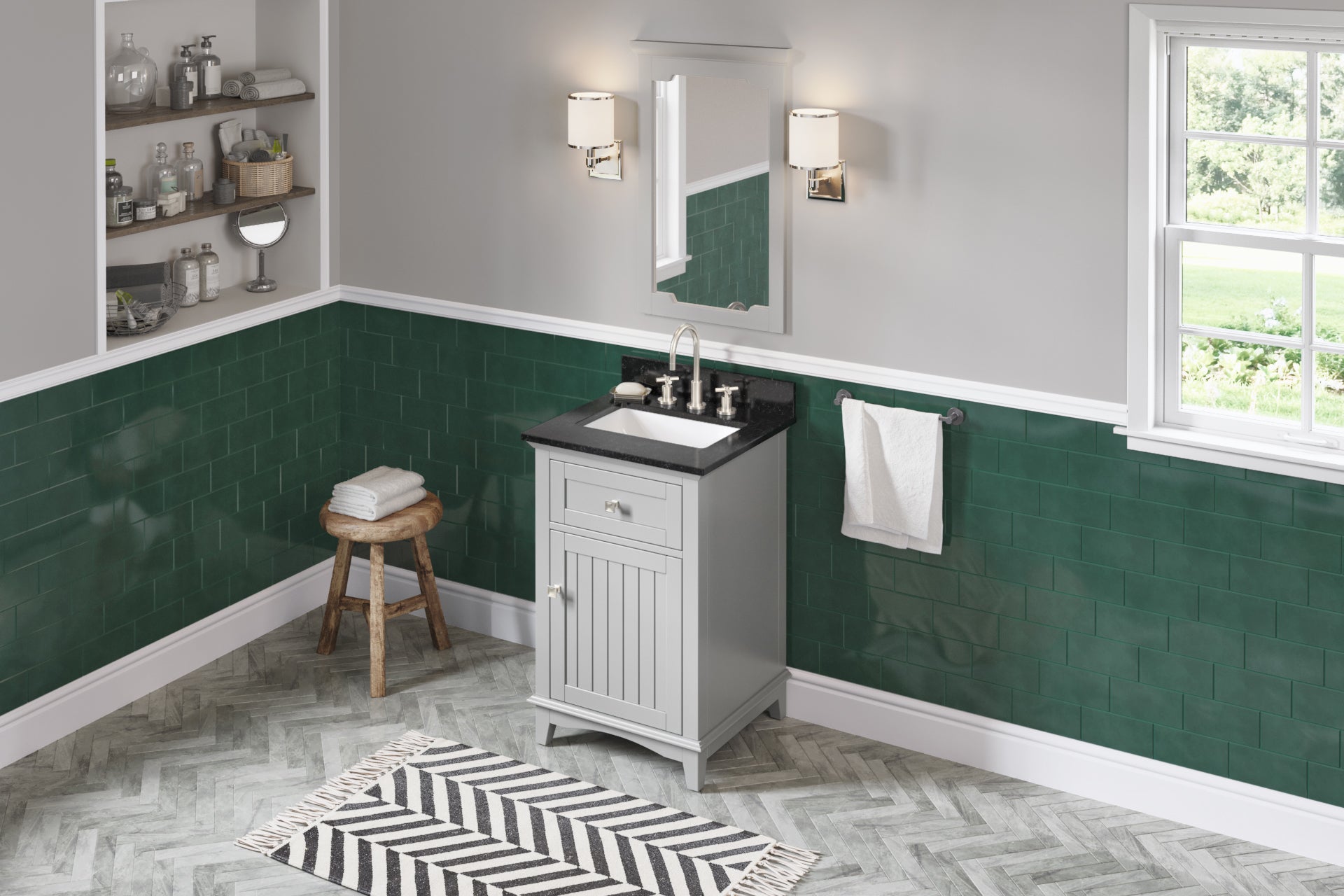 24" Grey Savino Vanity | KitchBath