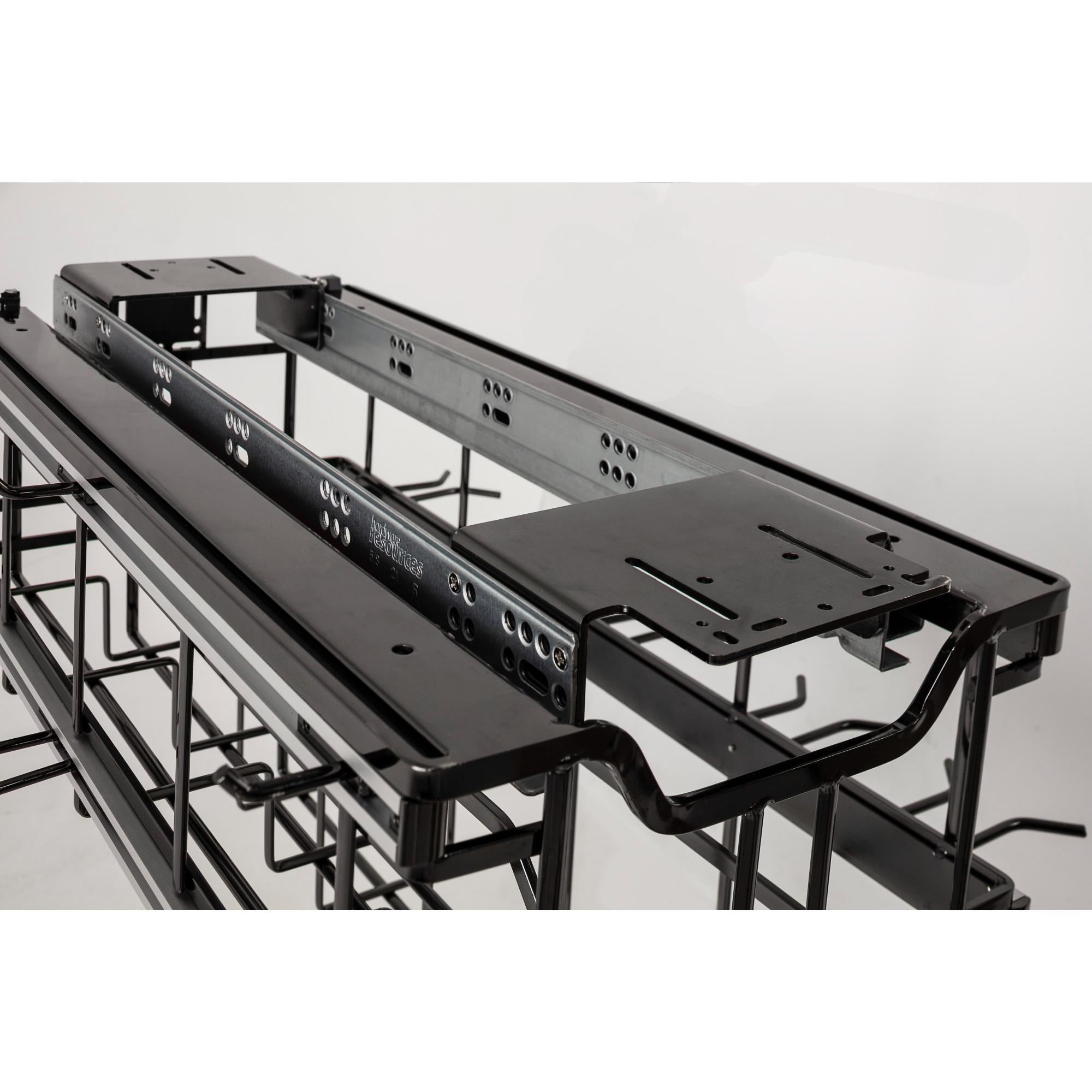 Black Nickel STORAGE WITH STYLE® Soft-close Hanging Pan Pullout | KitchBath