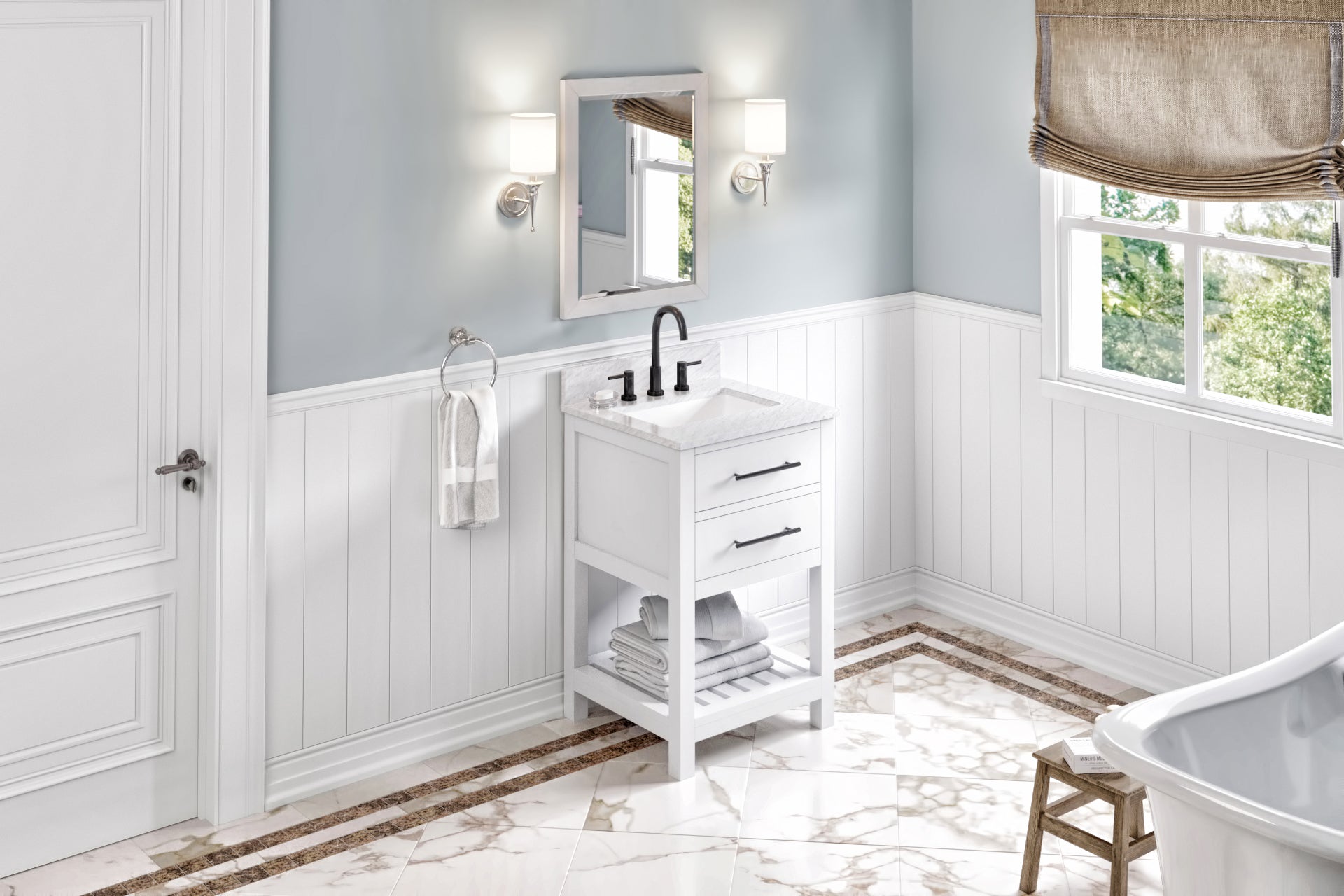 24" Grey Wavecrest Vanity | KitchBath