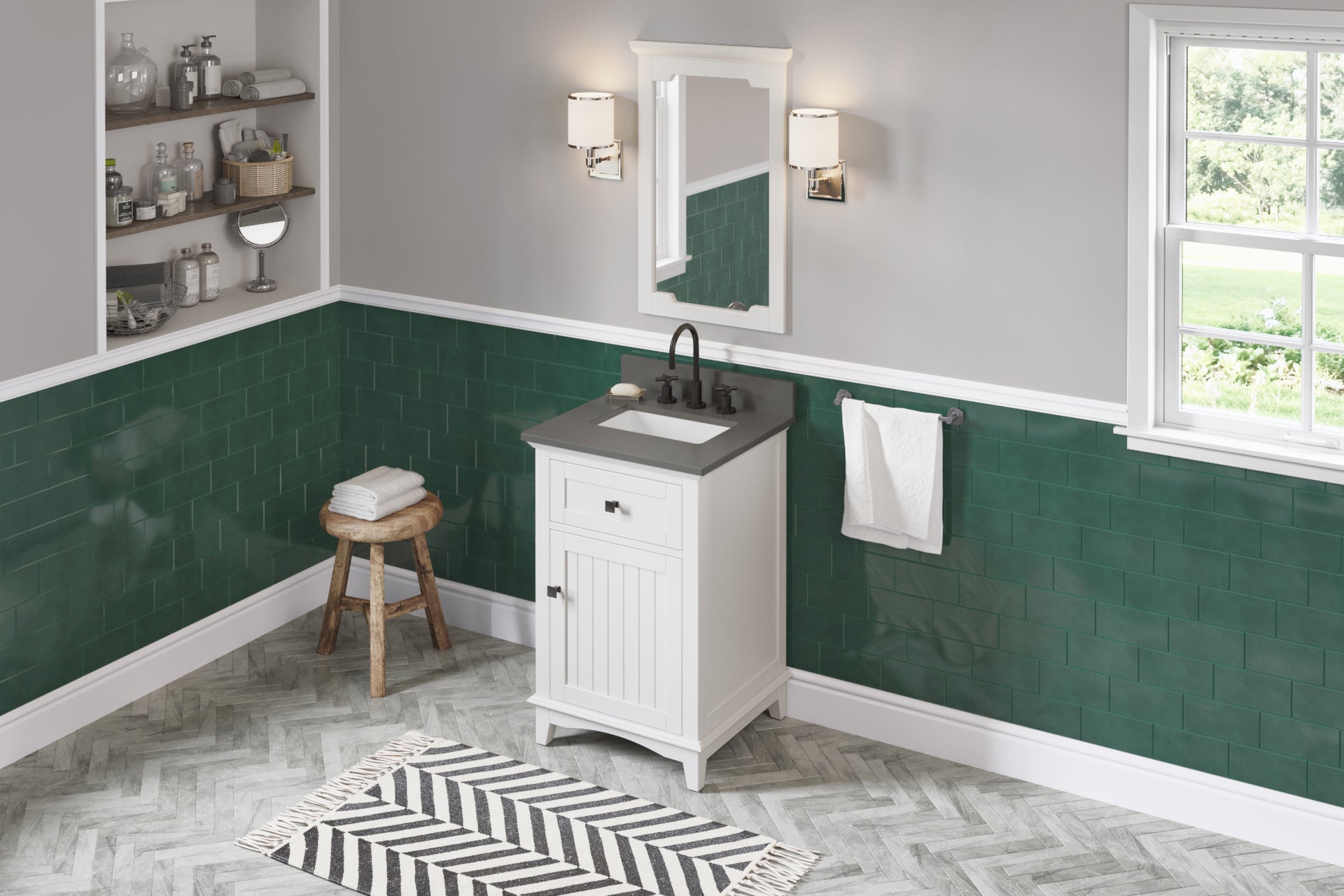 30" White Savino Vanity | KitchBath