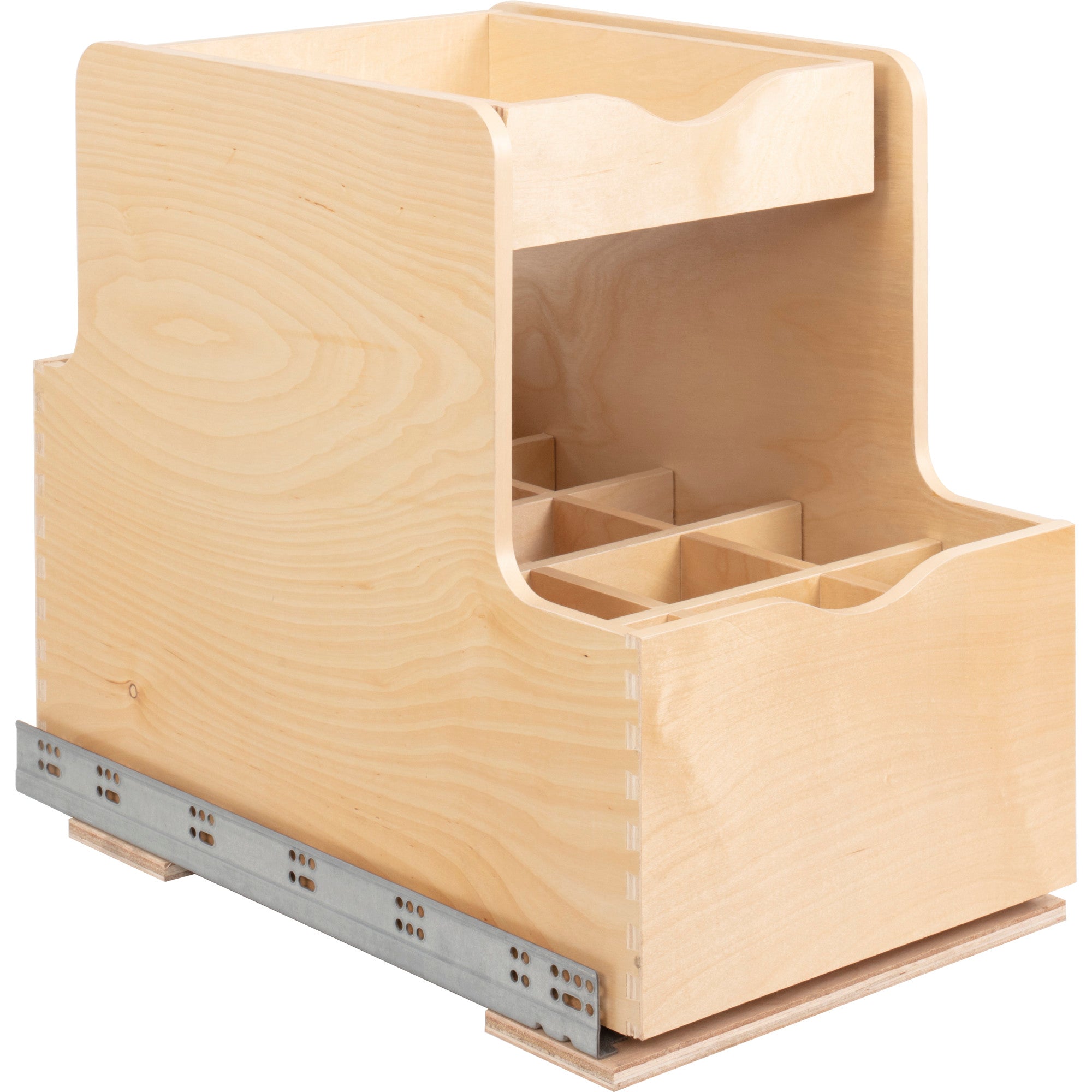 15" Wood Double Drawer Bottle Rollout | KitchBath