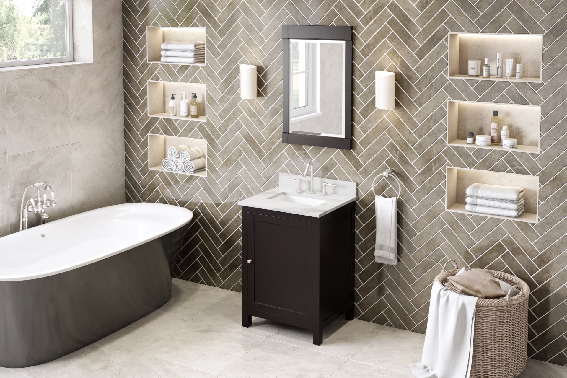 24" Espresso Astoria Vanity | KitchBath