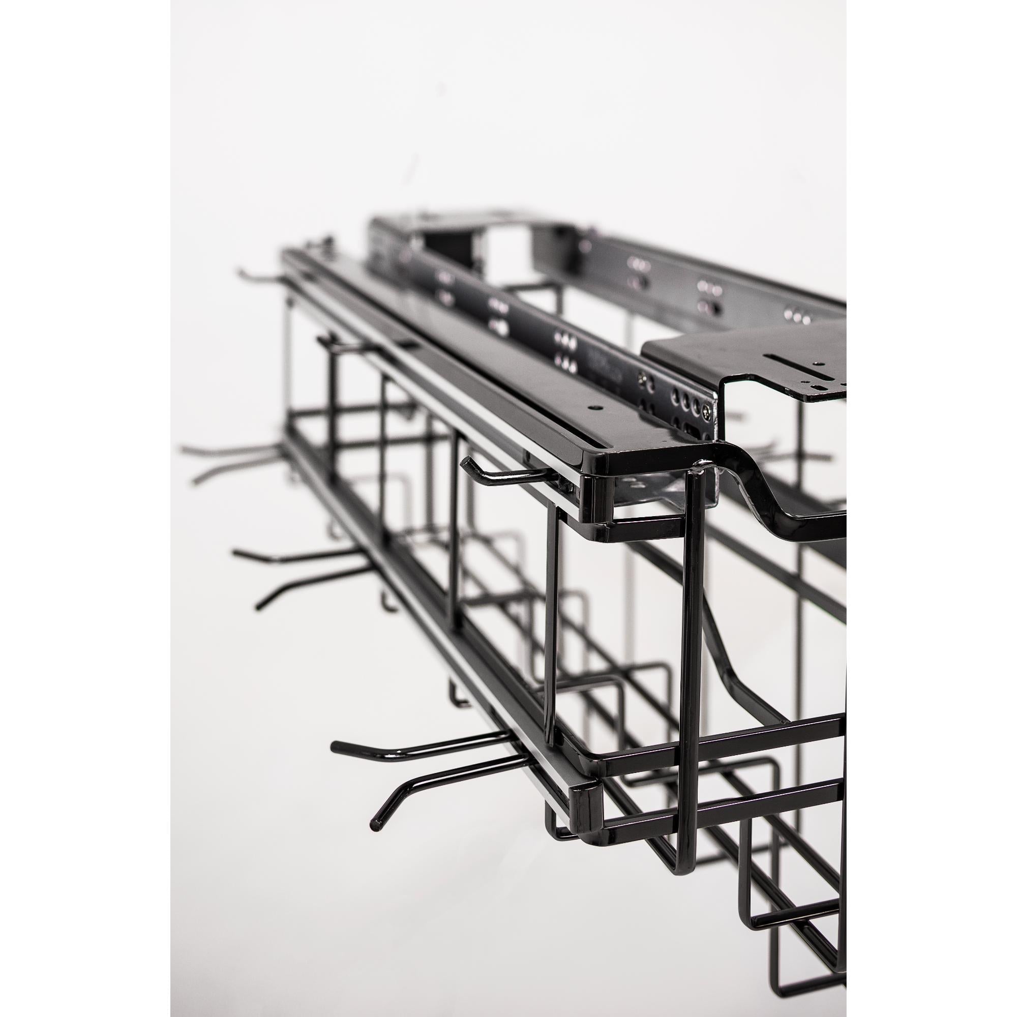 Black Nickel STORAGE WITH STYLE® Soft-close Hanging Pan Pullout | KitchBath