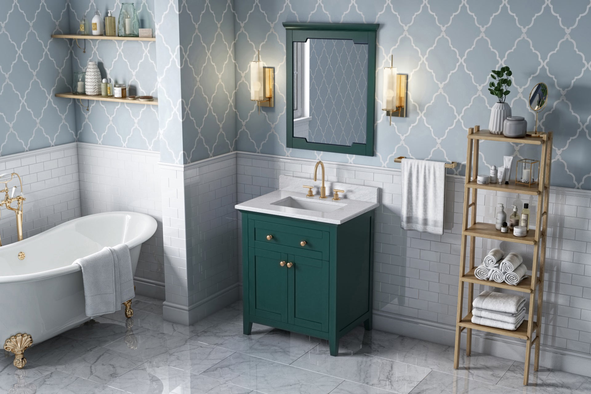 30" Forest Green Chatham Vanity | KitchBath