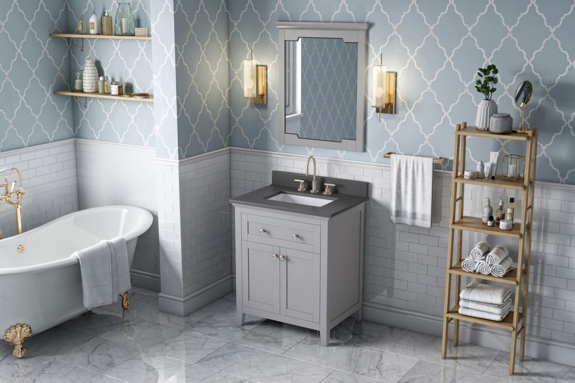 30" Grey Chatham Vanity | KitchBath