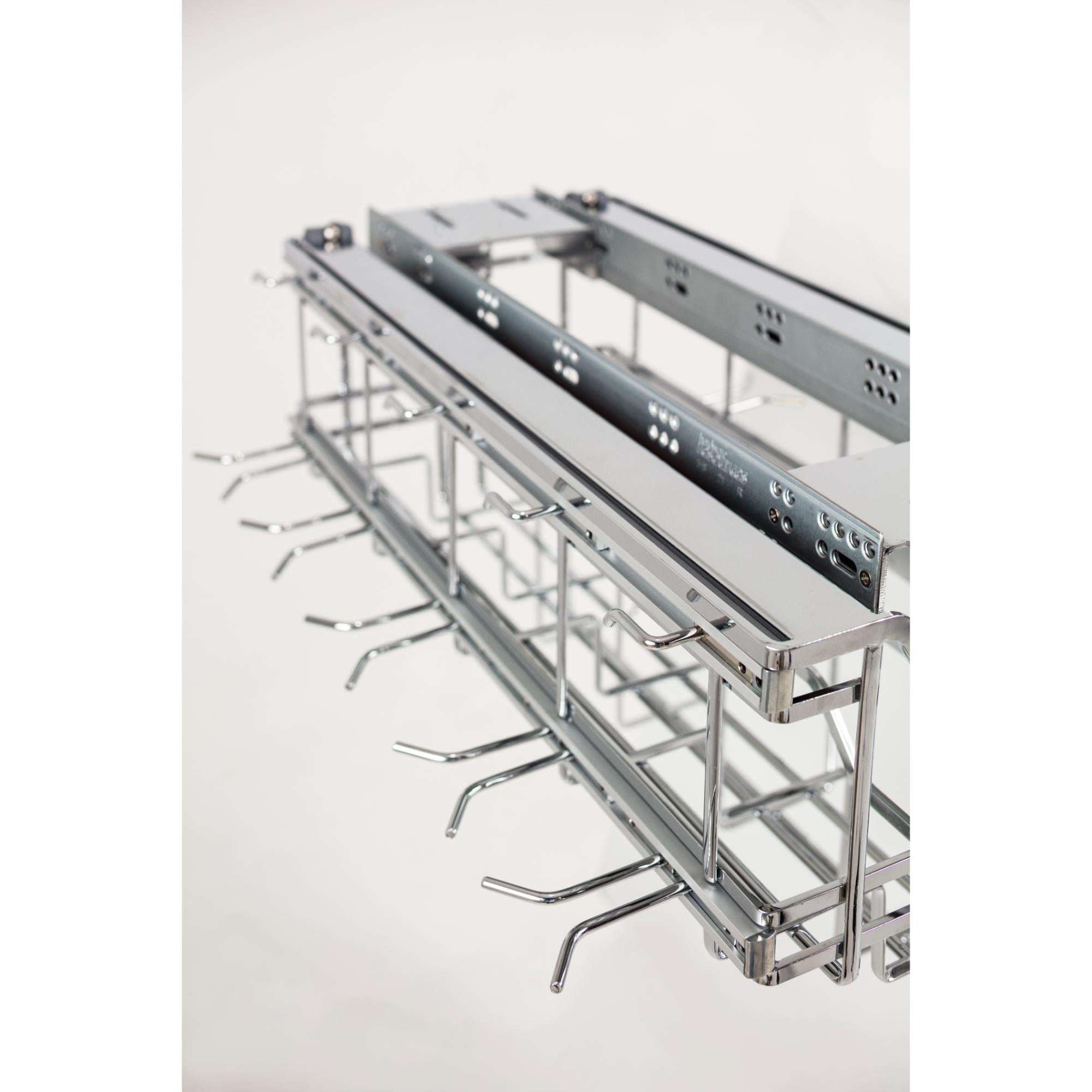 Polished Chrome STORAGE WITH STYLE® Soft-close Hanging Pan Pullout | KitchBath