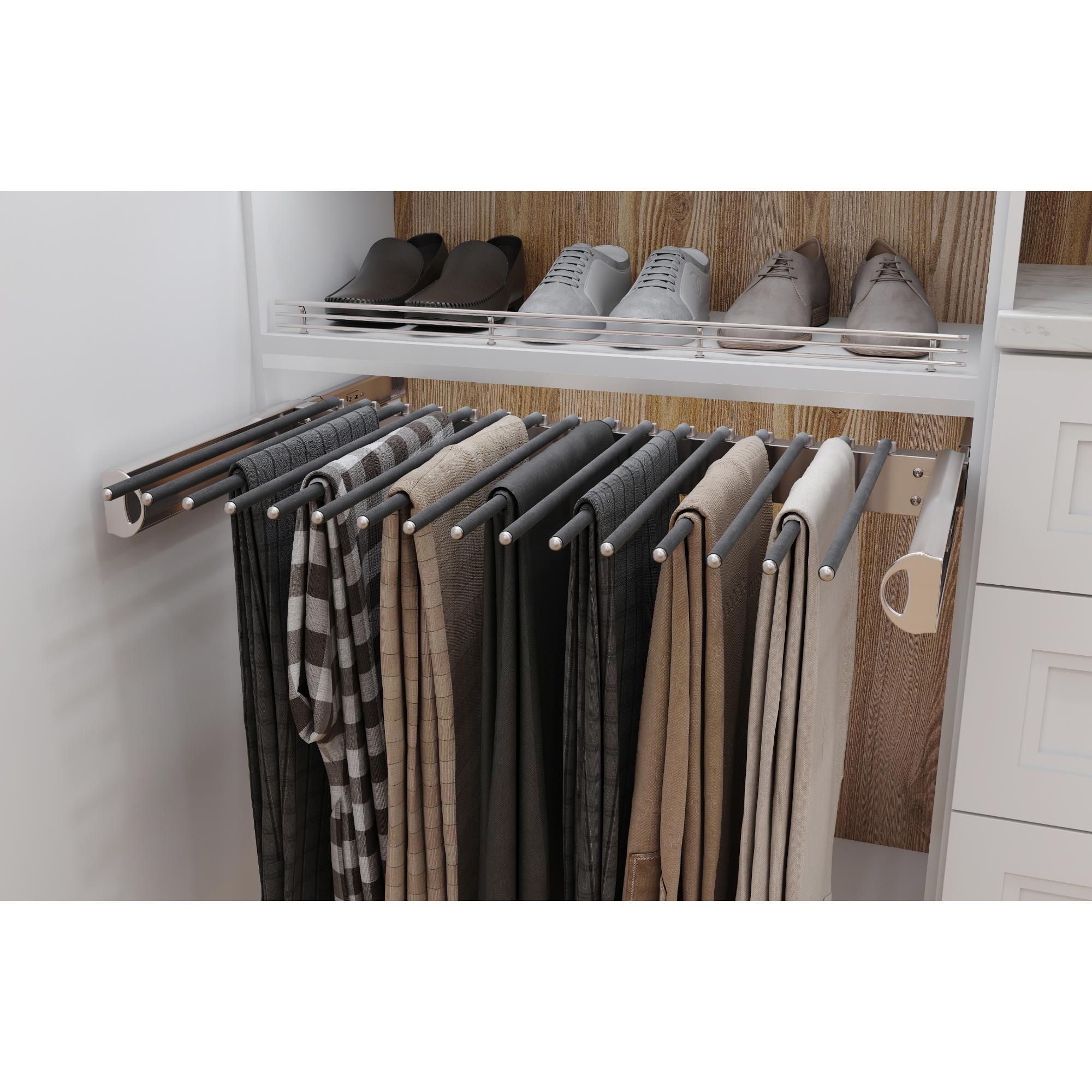 Polished Chrome 30" Wide Pant Rack | KitchBath