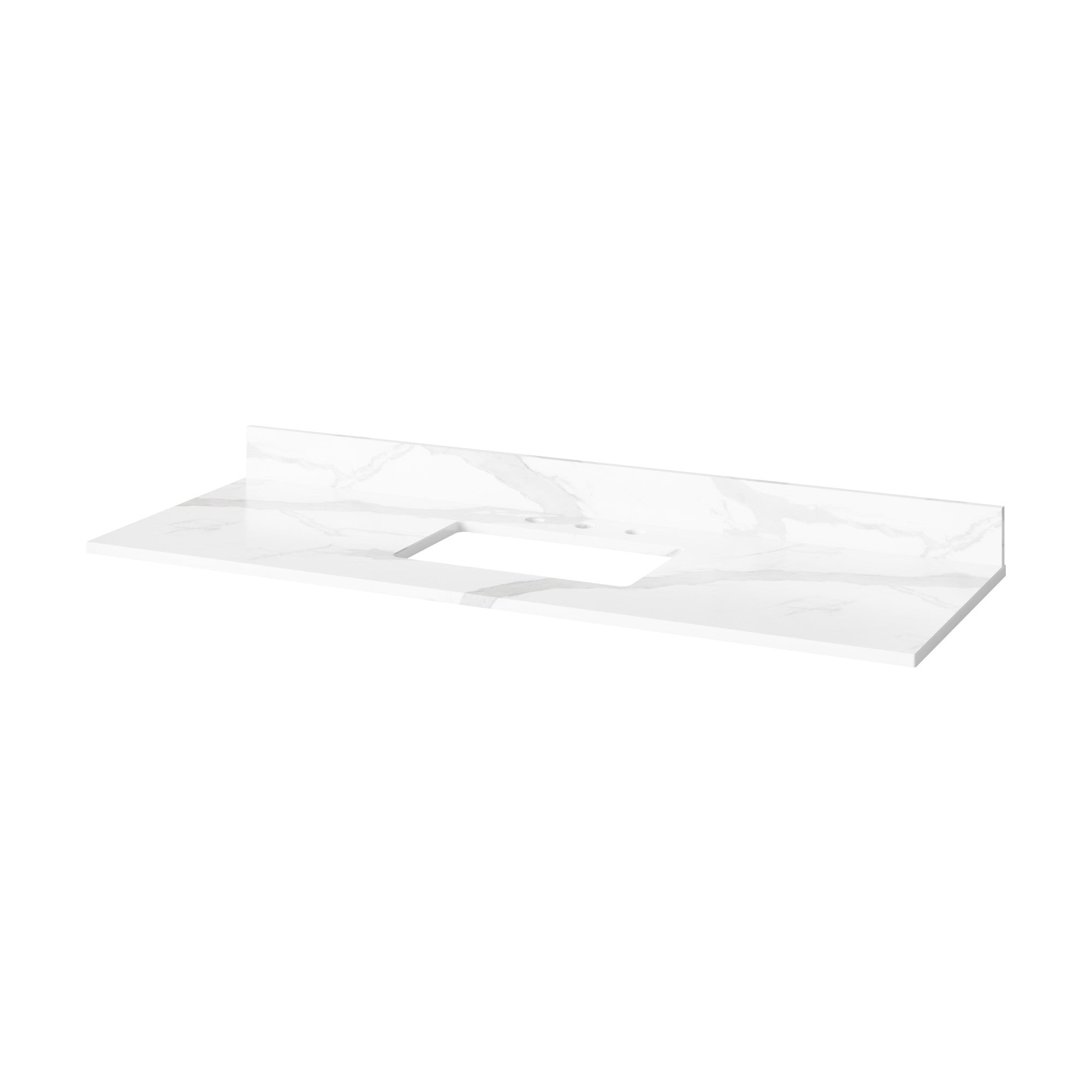 60" Grey Chatham Vanity, Calacatta Vienna Quartz Vanity Top, undermount rectangle bowl | KitchBath