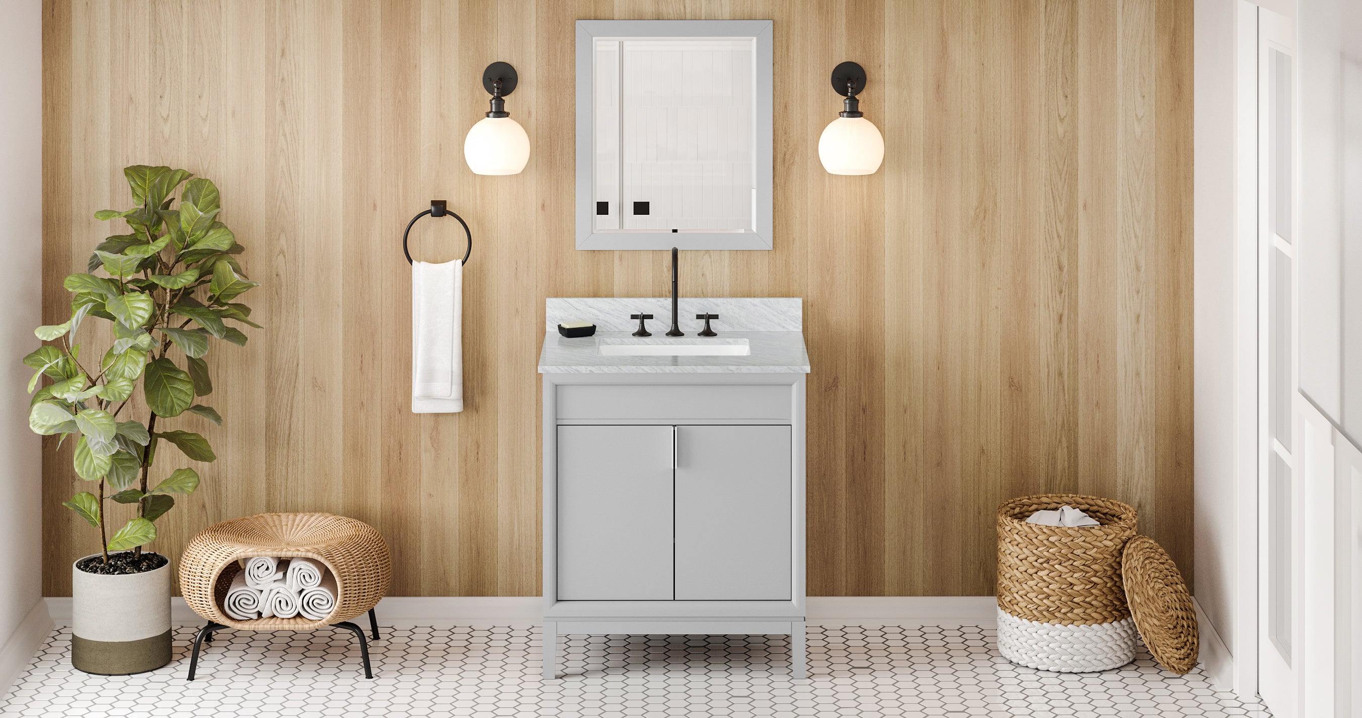 30" Grey Theodora Vanity | KitchBath