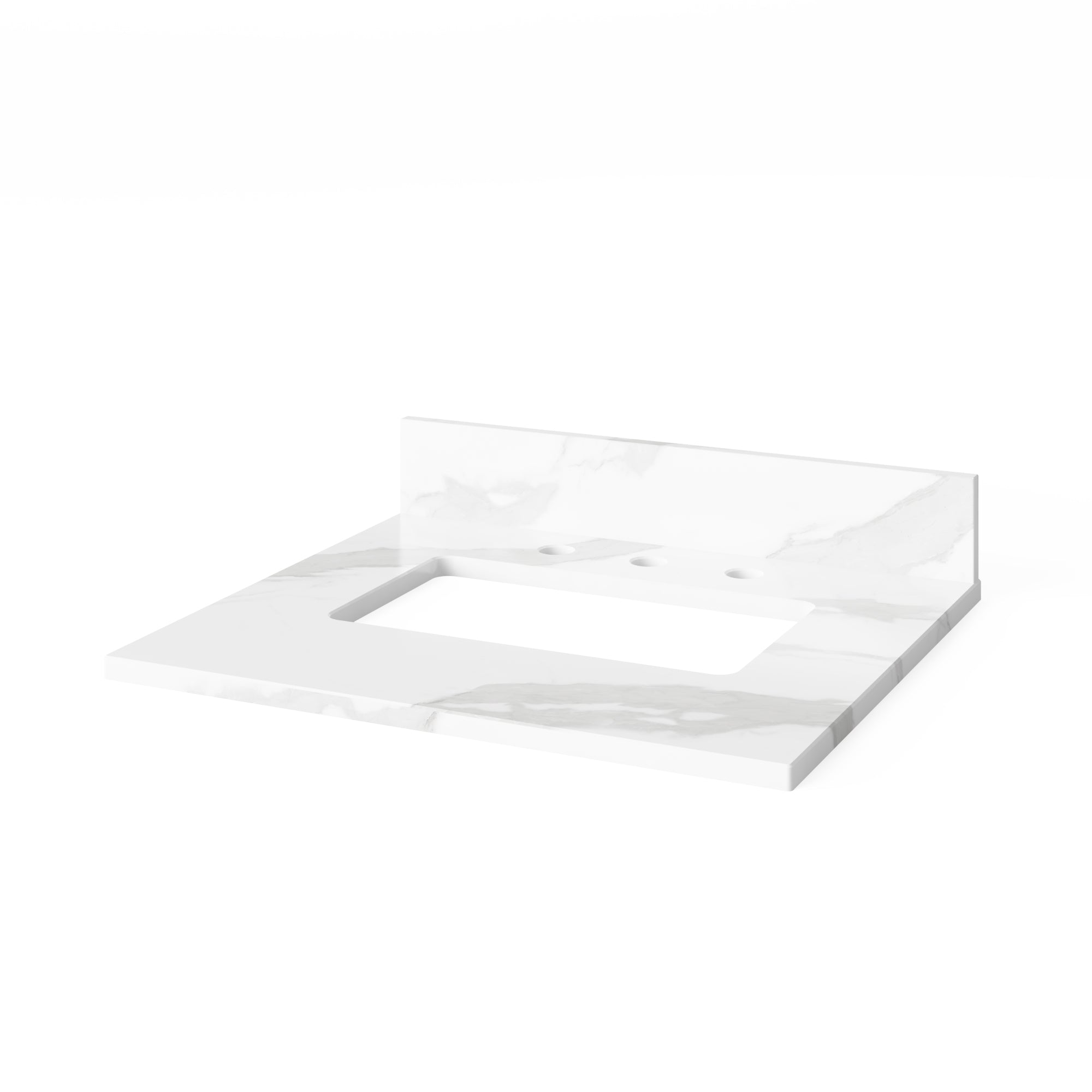 24" Grey Addington Vanity, Calacatta Vienna Quartz Vanity Top, undermount rectangle bowl | KitchBath