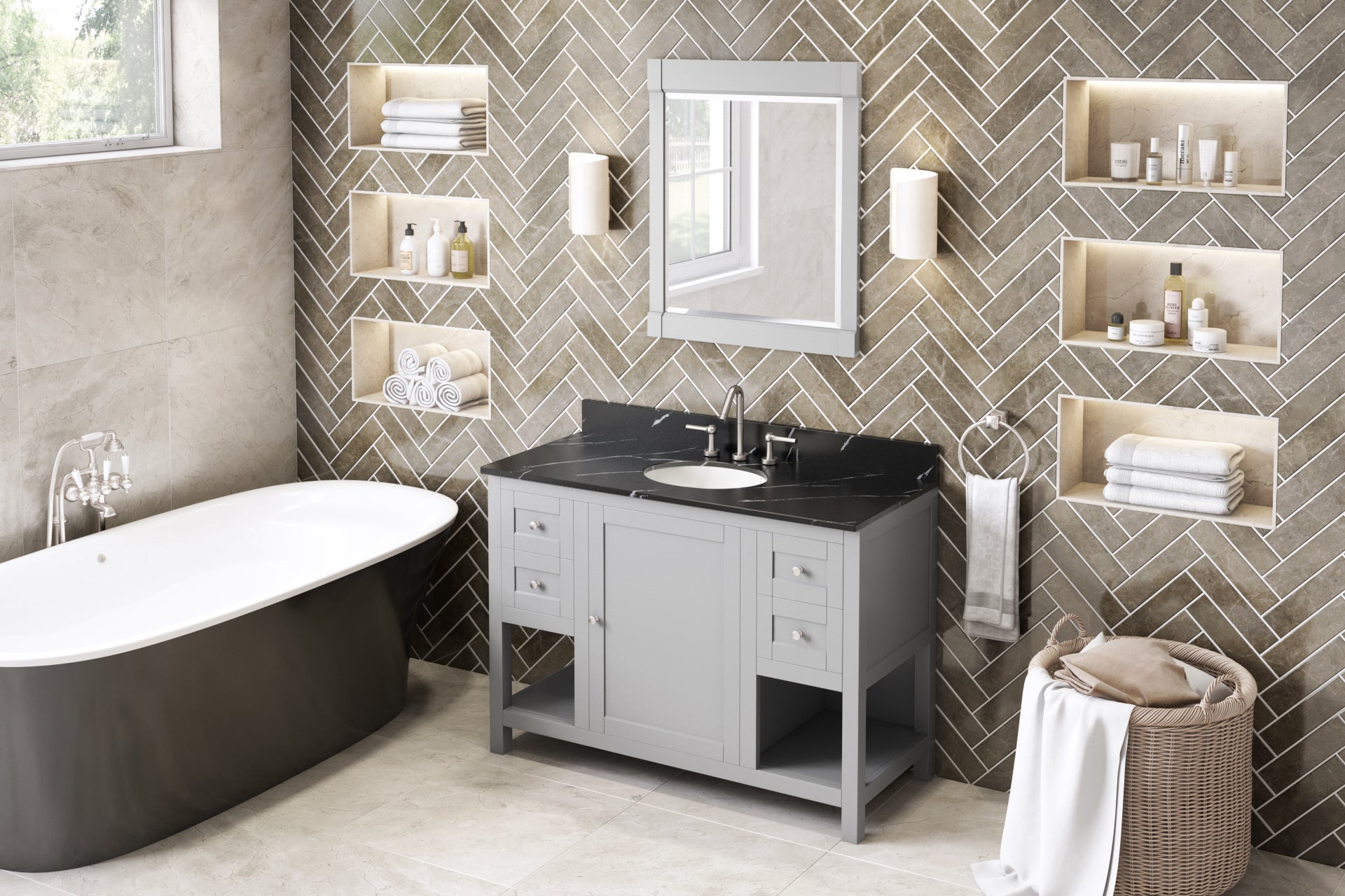 48" Grey Astoria Vanity | KitchBath
