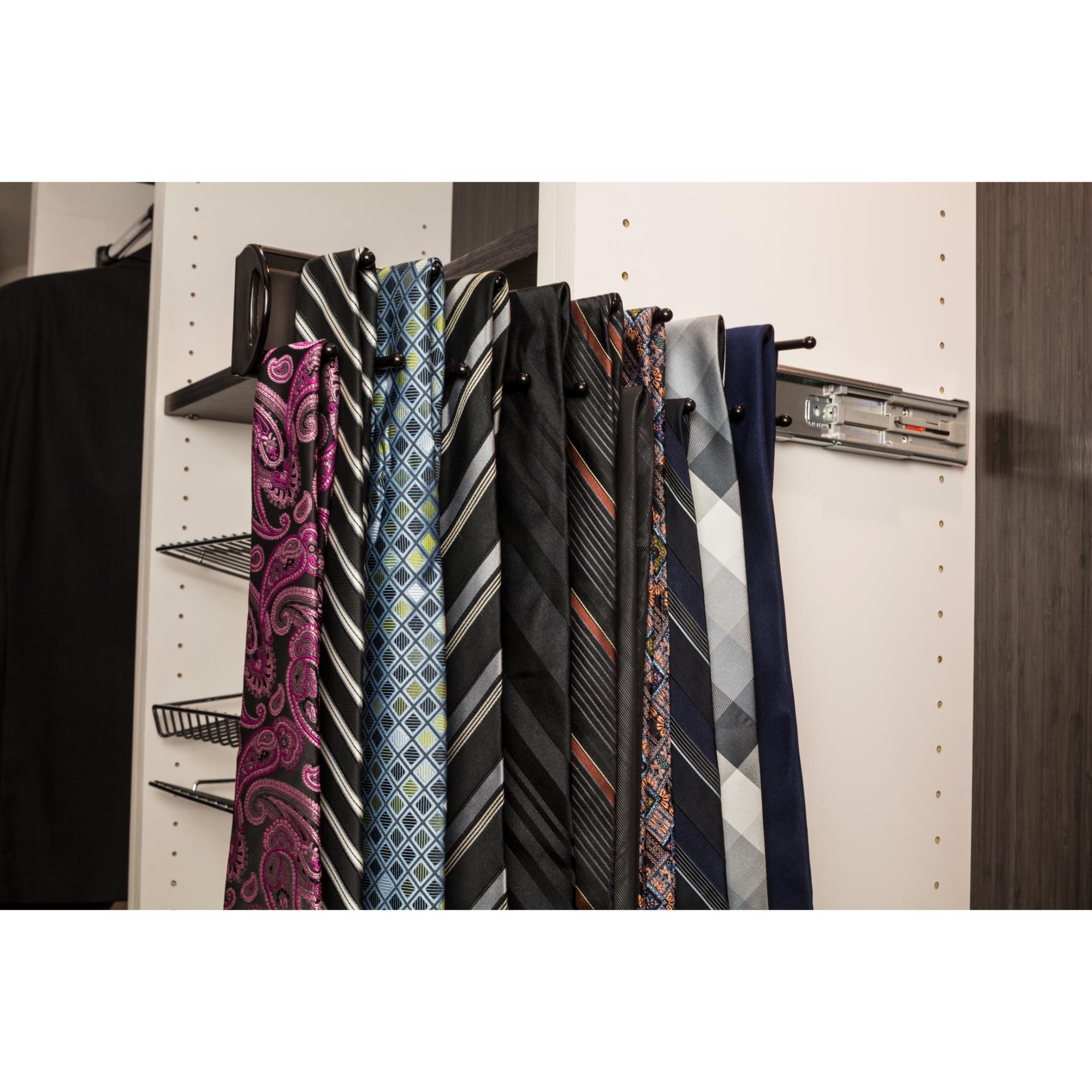 Polished Chrome 14" Tie Rack | KitchBath