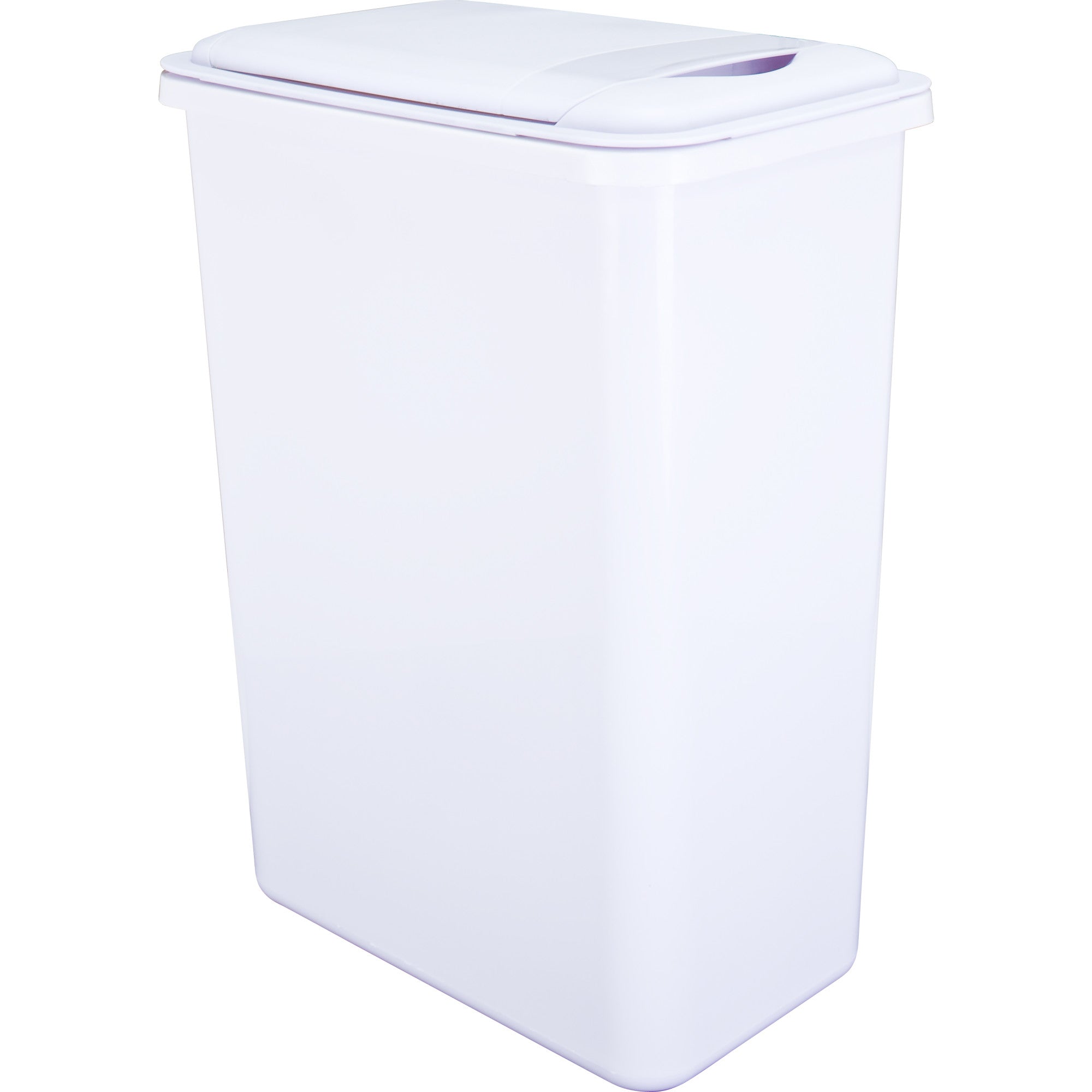 Box of 4 White 35 Quart Plastic Waste Containers