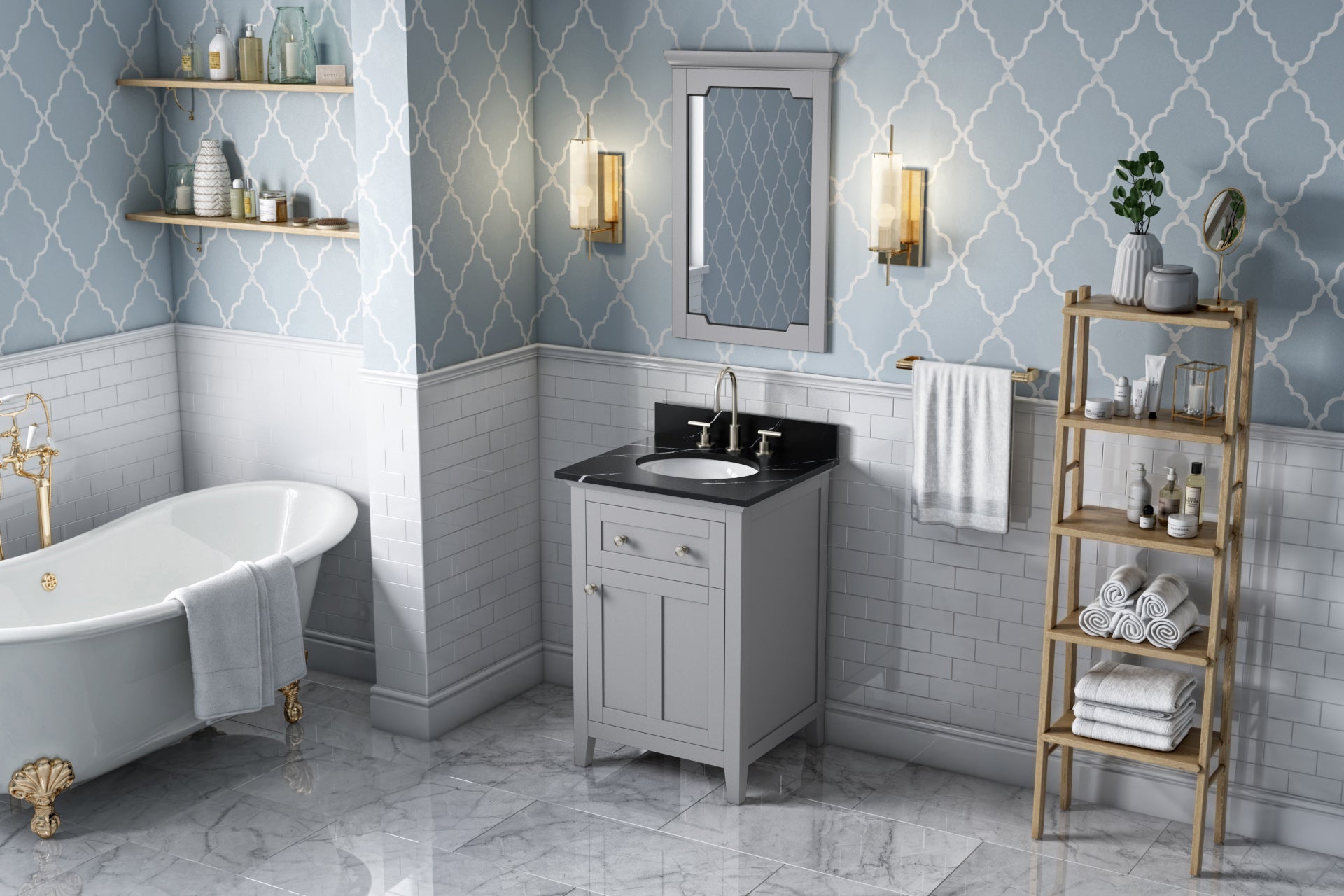 24" Grey Chatham Vanity | KitchBath