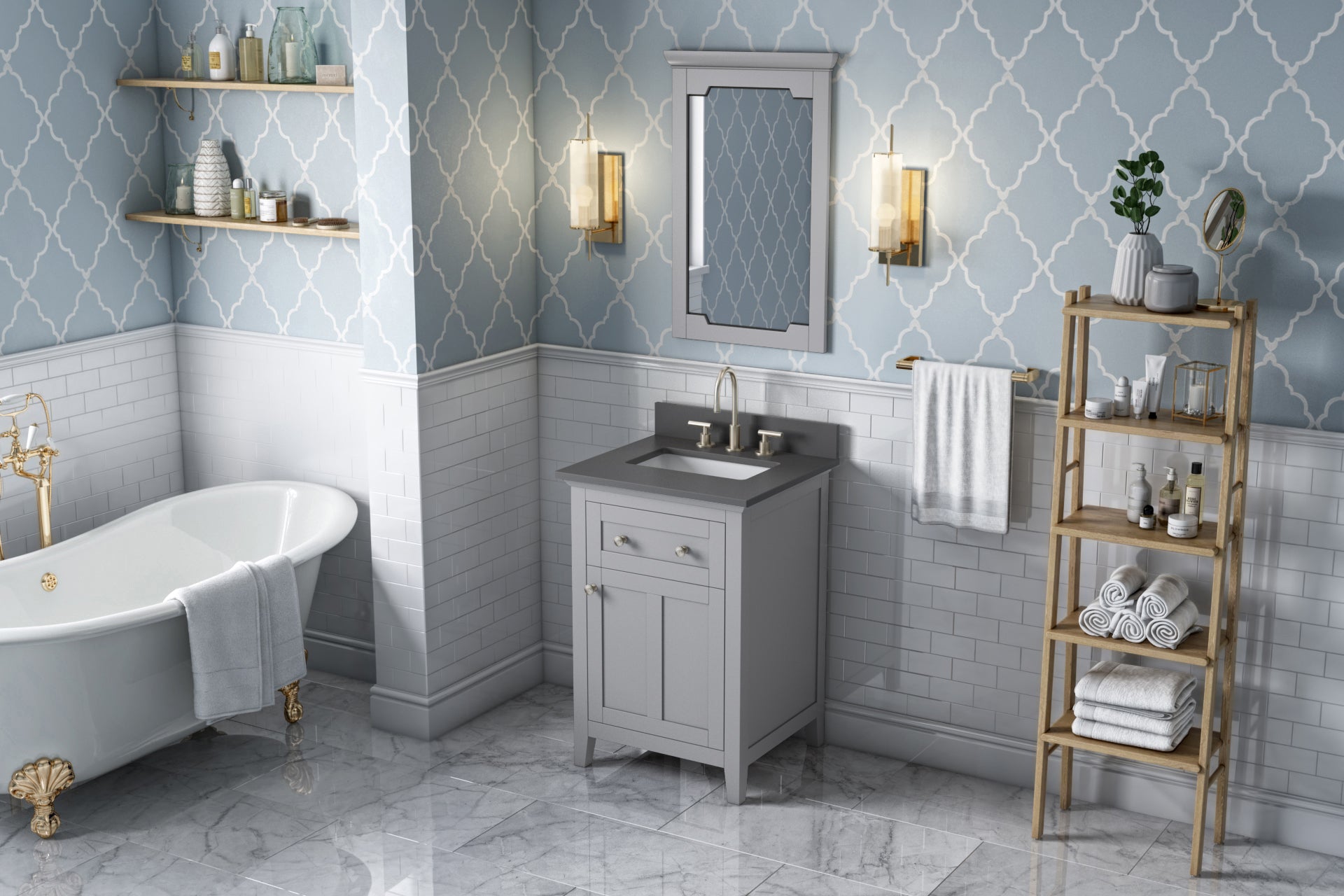 24" Grey Chatham Vanity | KitchBath
