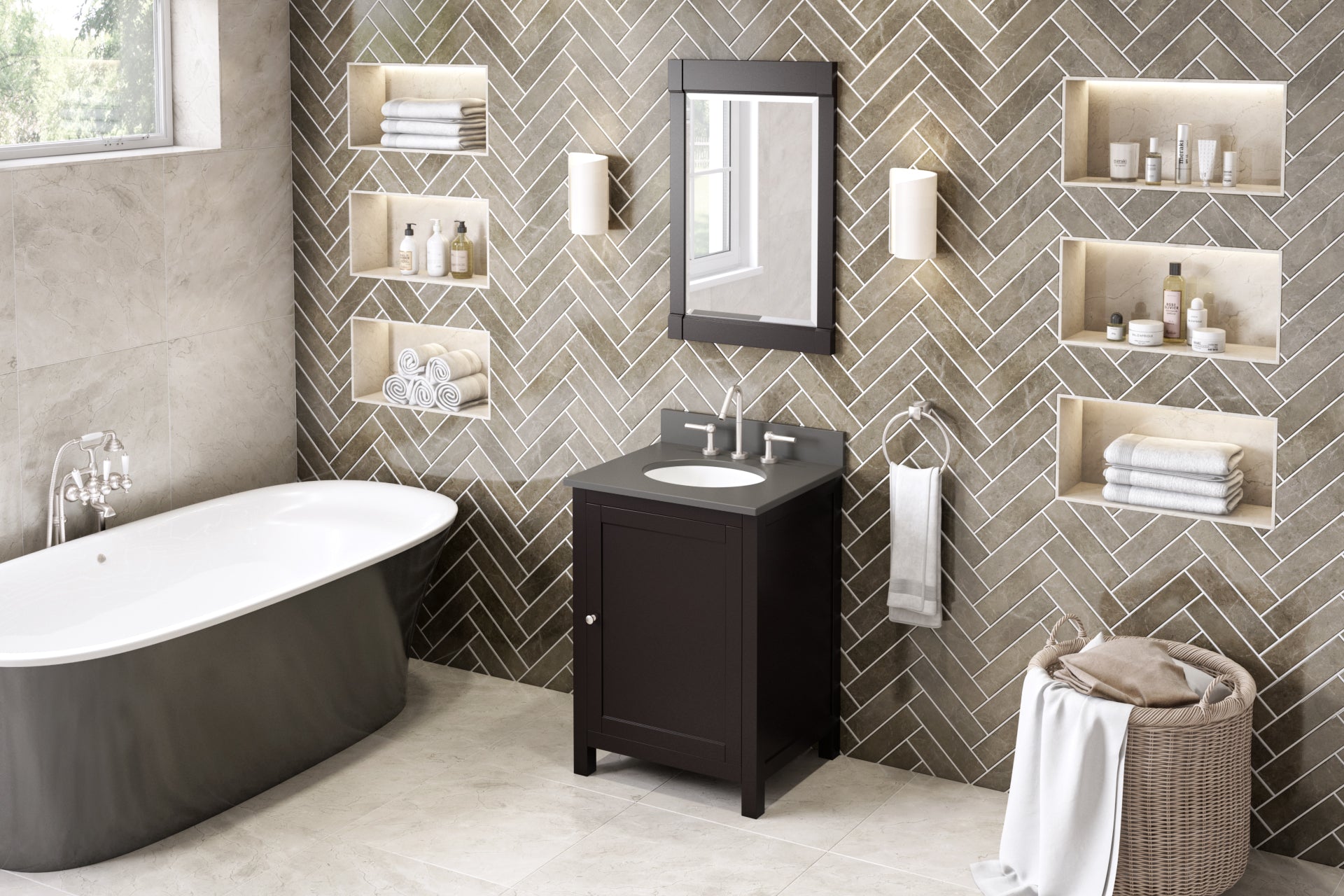 24" Espresso Astoria Vanity | KitchBath
