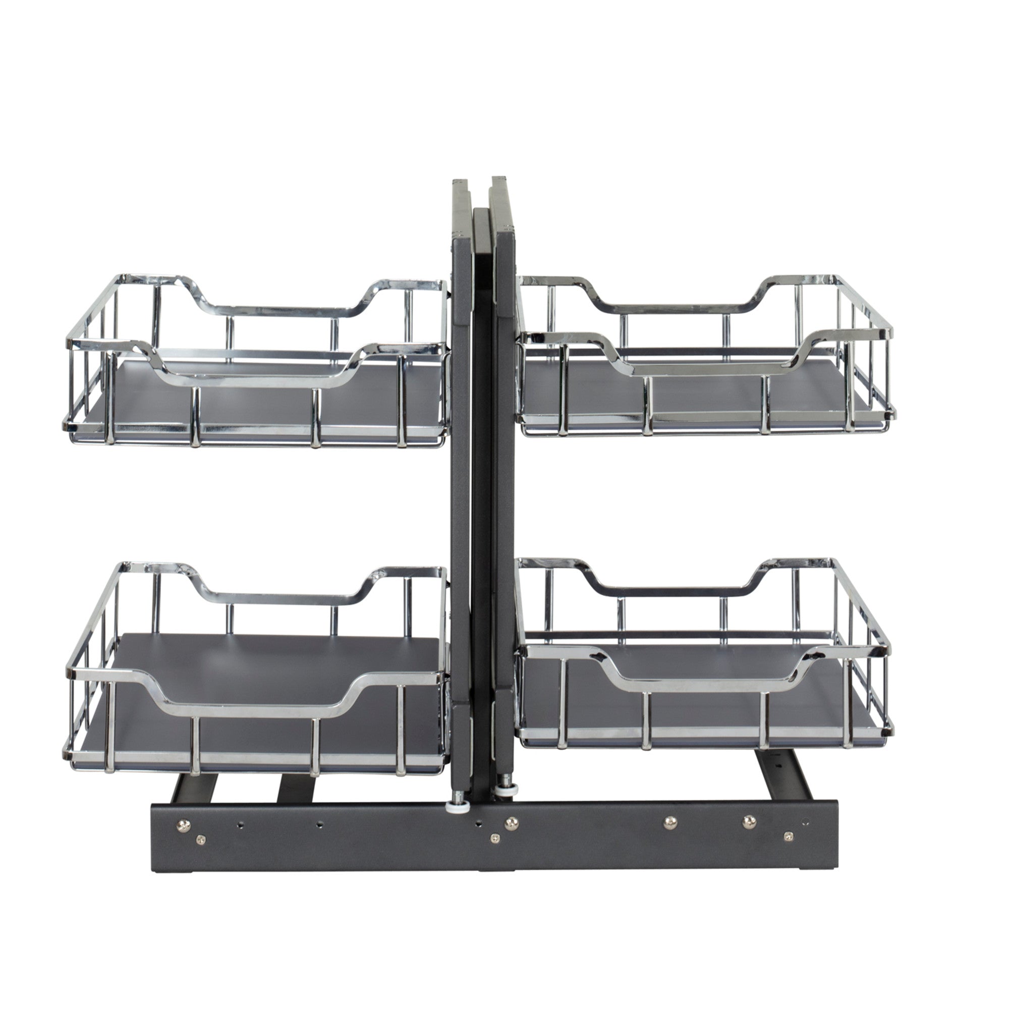 18" Polished Chrome STORAGE WITH STYLE® Blind Corner Organizer | KitchBath