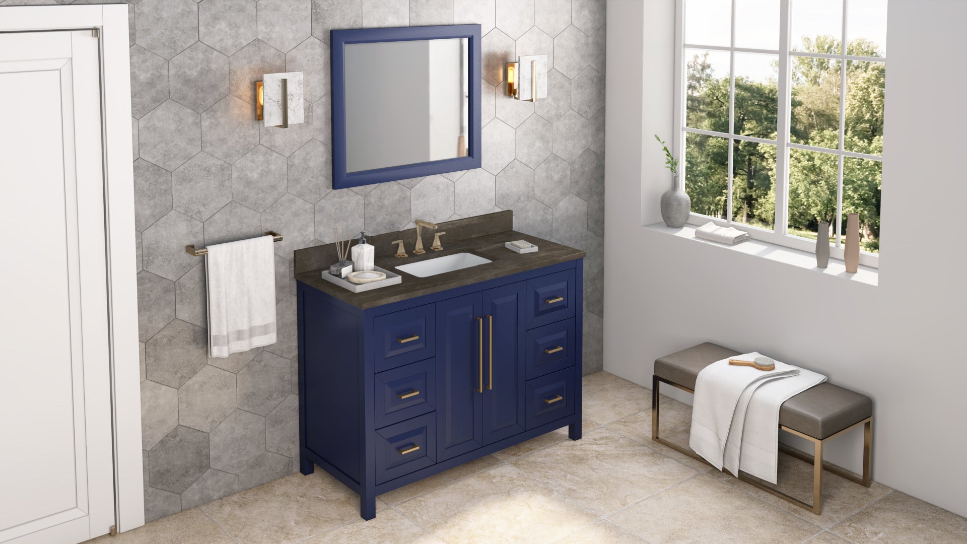 48" Hale Blue Cade Vanity | KitchBath