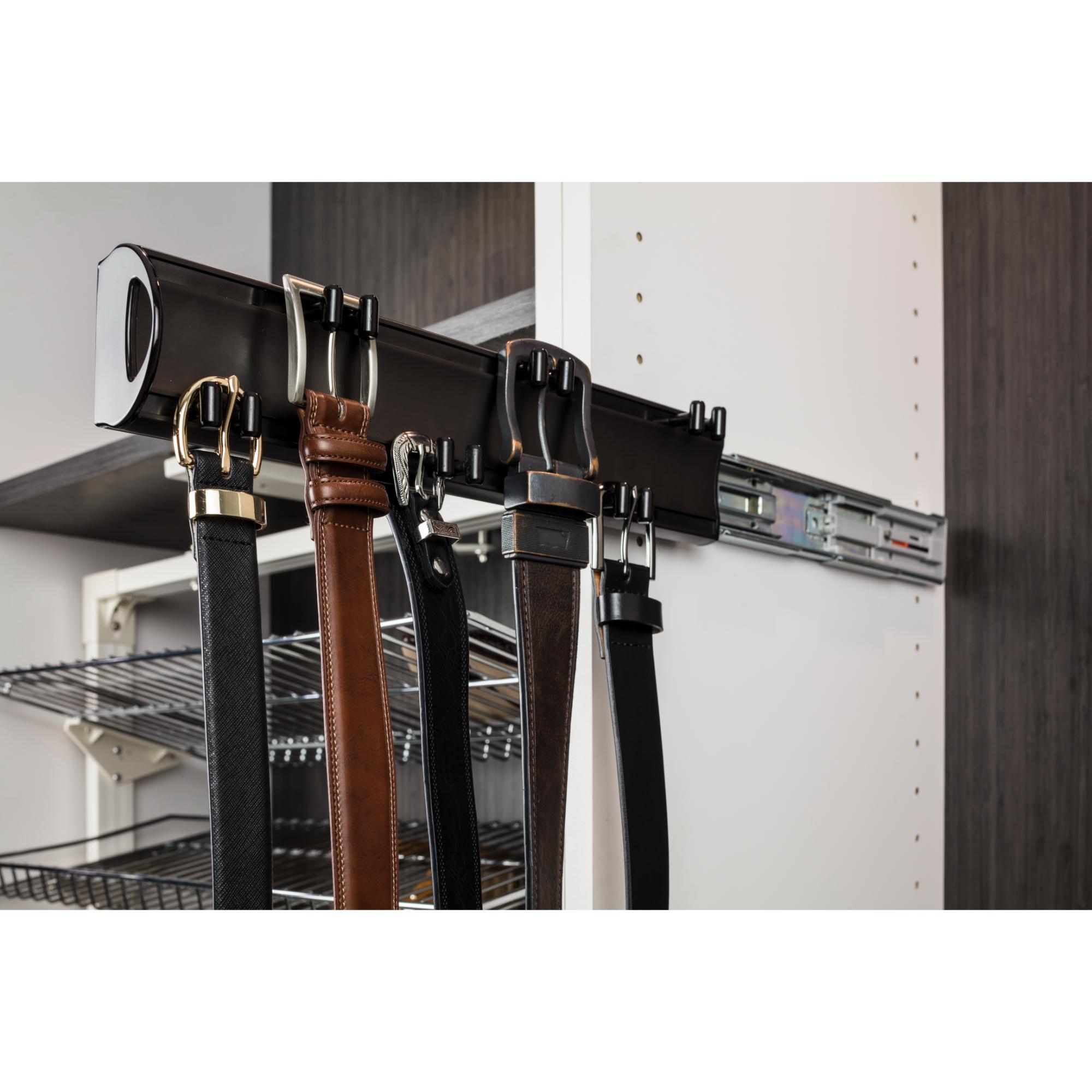 Satin Nickel 14" Belt Rack | KitchBath