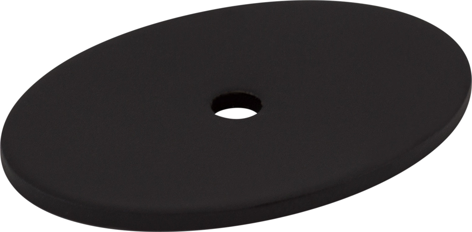 Oval Backplate 1 3/4 Inch Flat Black | KitchBath