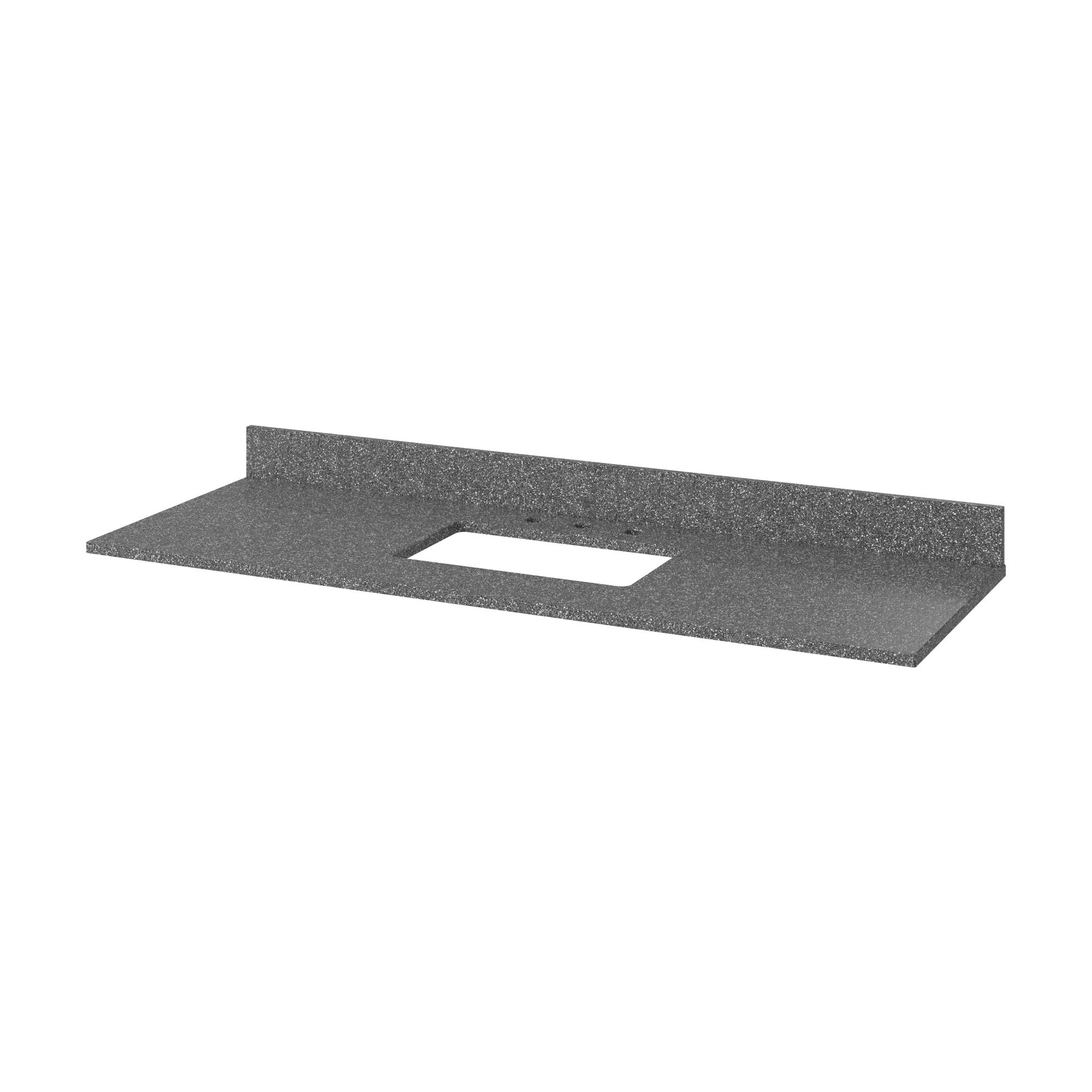 60" White Chatham Vanity, Boulder Cultured Marble Vanity Top, undermount rectangle bowl | KitchBath