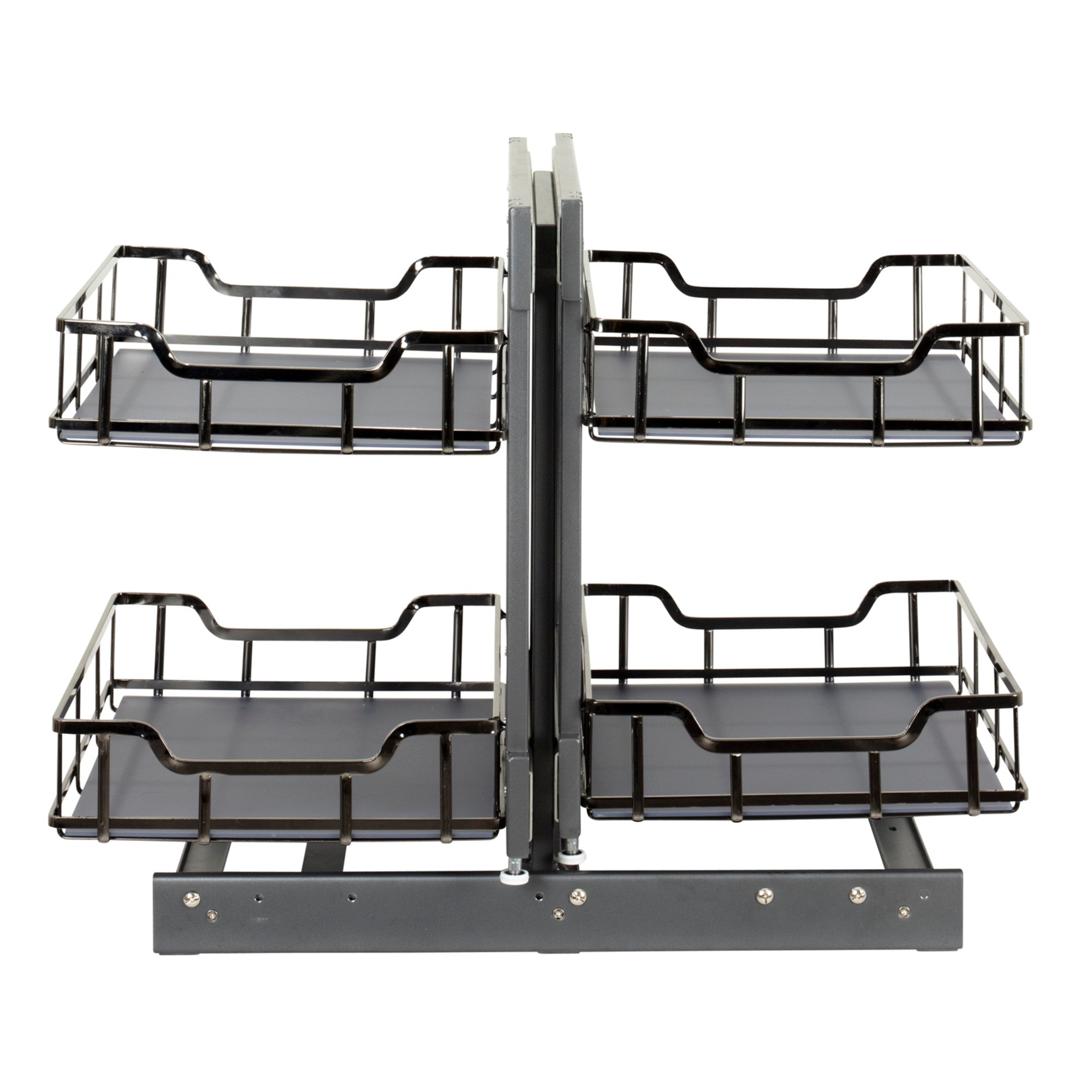 18" Black Nickel STORAGE WITH STYLE® Blind Corner Organizer | KitchBath
