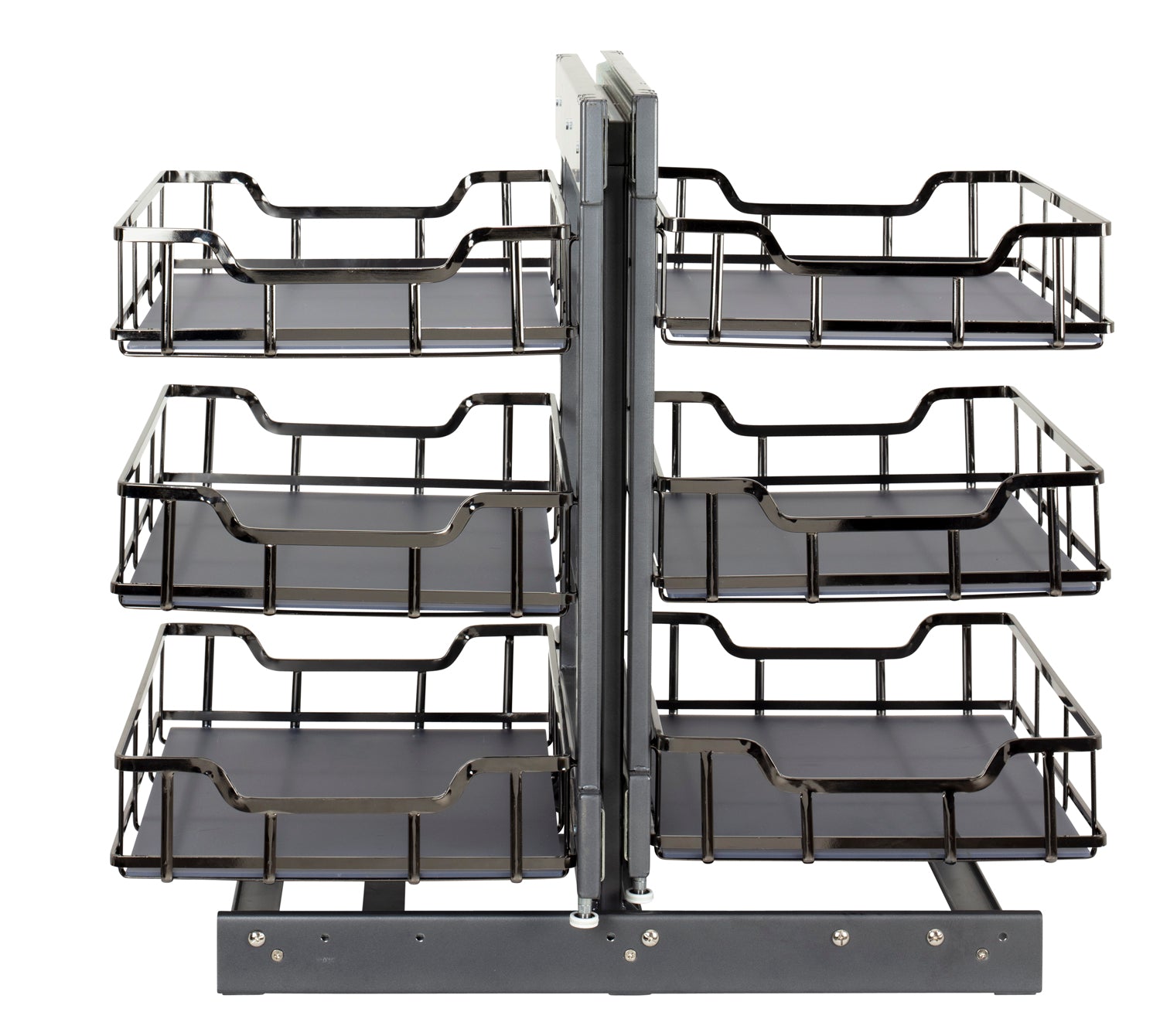 18" Black Nickel STORAGE WITH STYLE® Full-Height Blind Corner Organizer | KitchBath