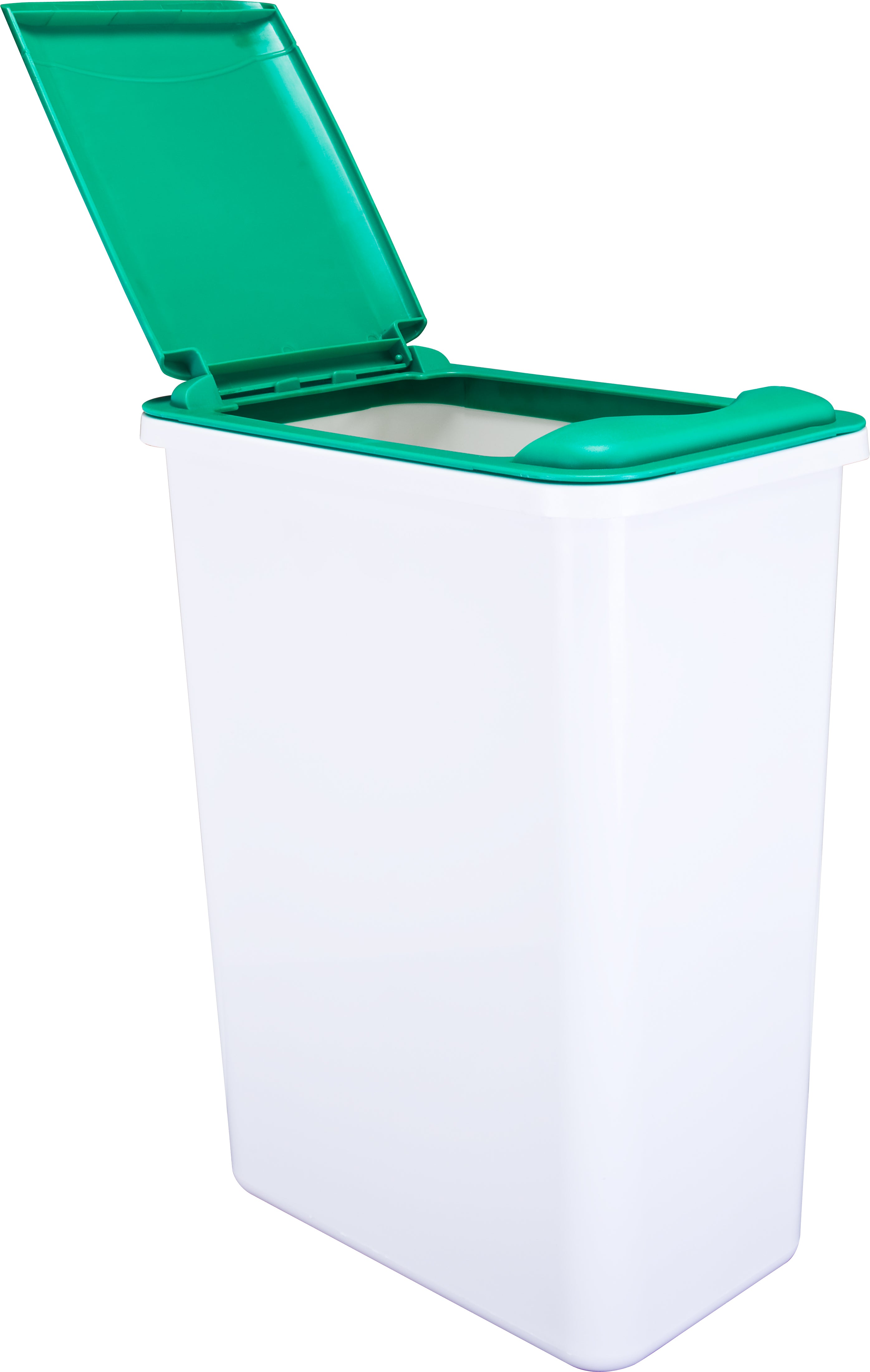 Box of 4 White 35 Quart Plastic Waste Containers | KitchBath