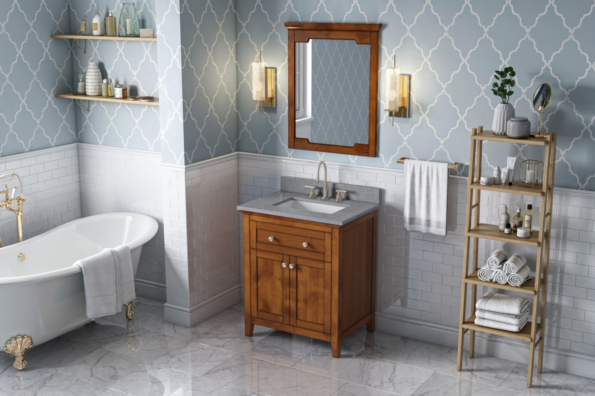 30" Chocolate Chatham Vanity, Steel Grey Cultured Marble Vanity Top, undermount rectangle bowl