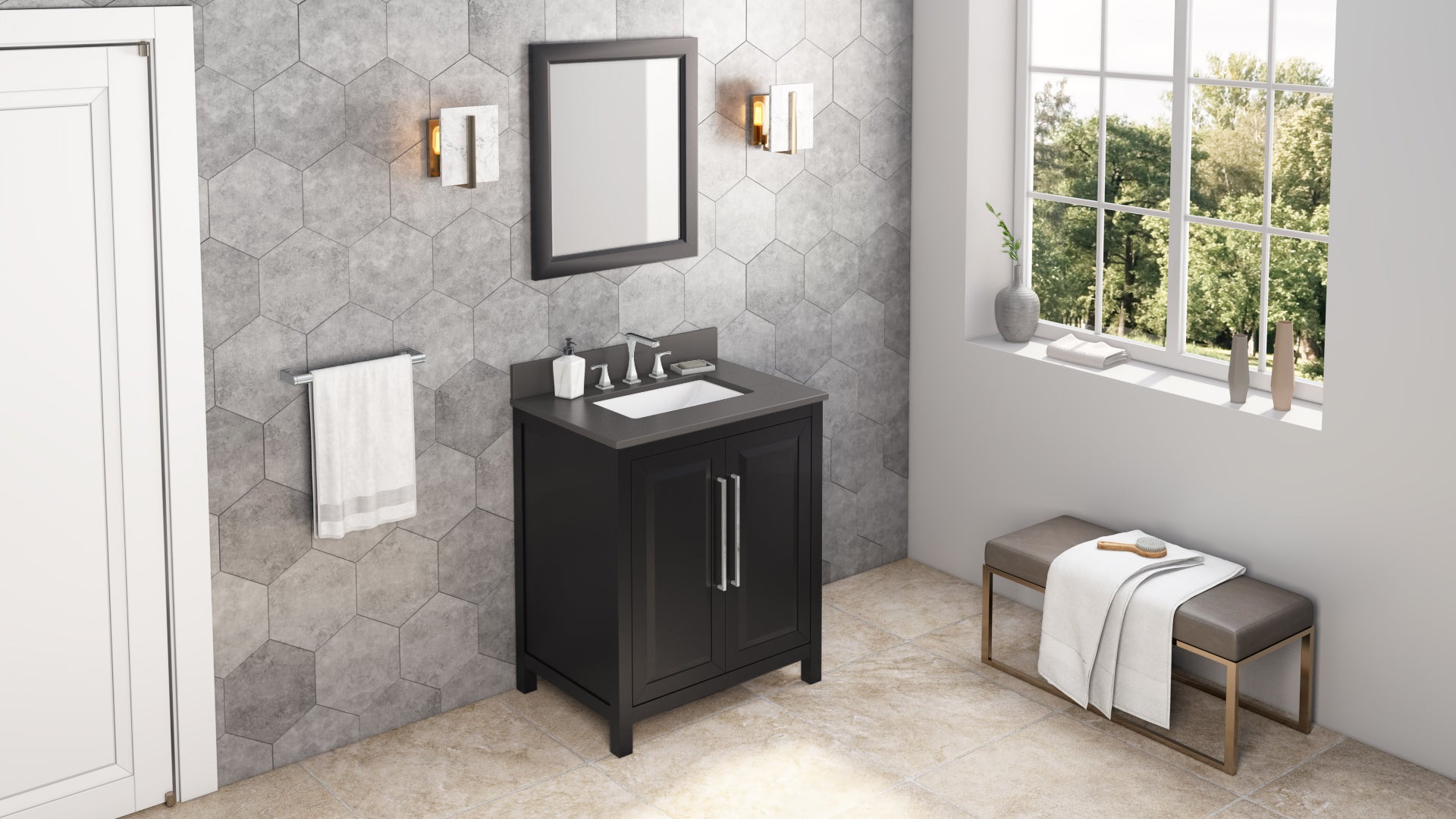 30" Black Cade Vanity | KitchBath