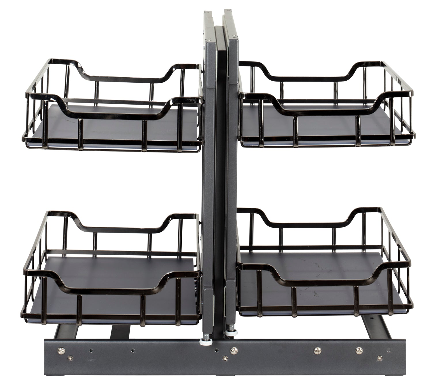 15" Black Nickel STORAGE WITH STYLE® Blind Corner Organizer | KitchBath