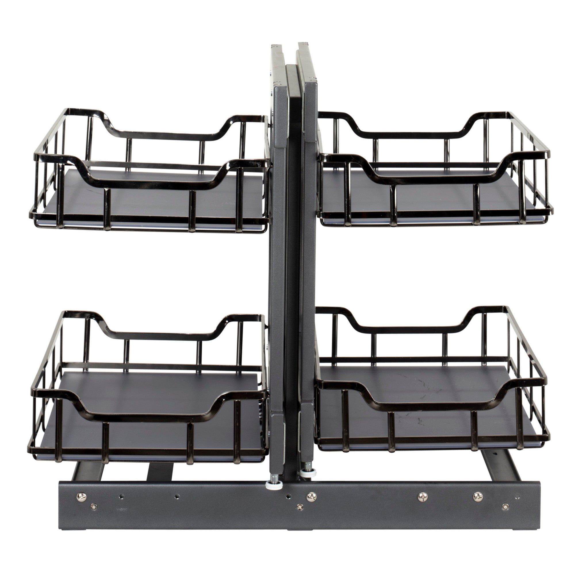 15" Black Nickel STORAGE WITH STYLE® Blind Corner Organizer | KitchBath