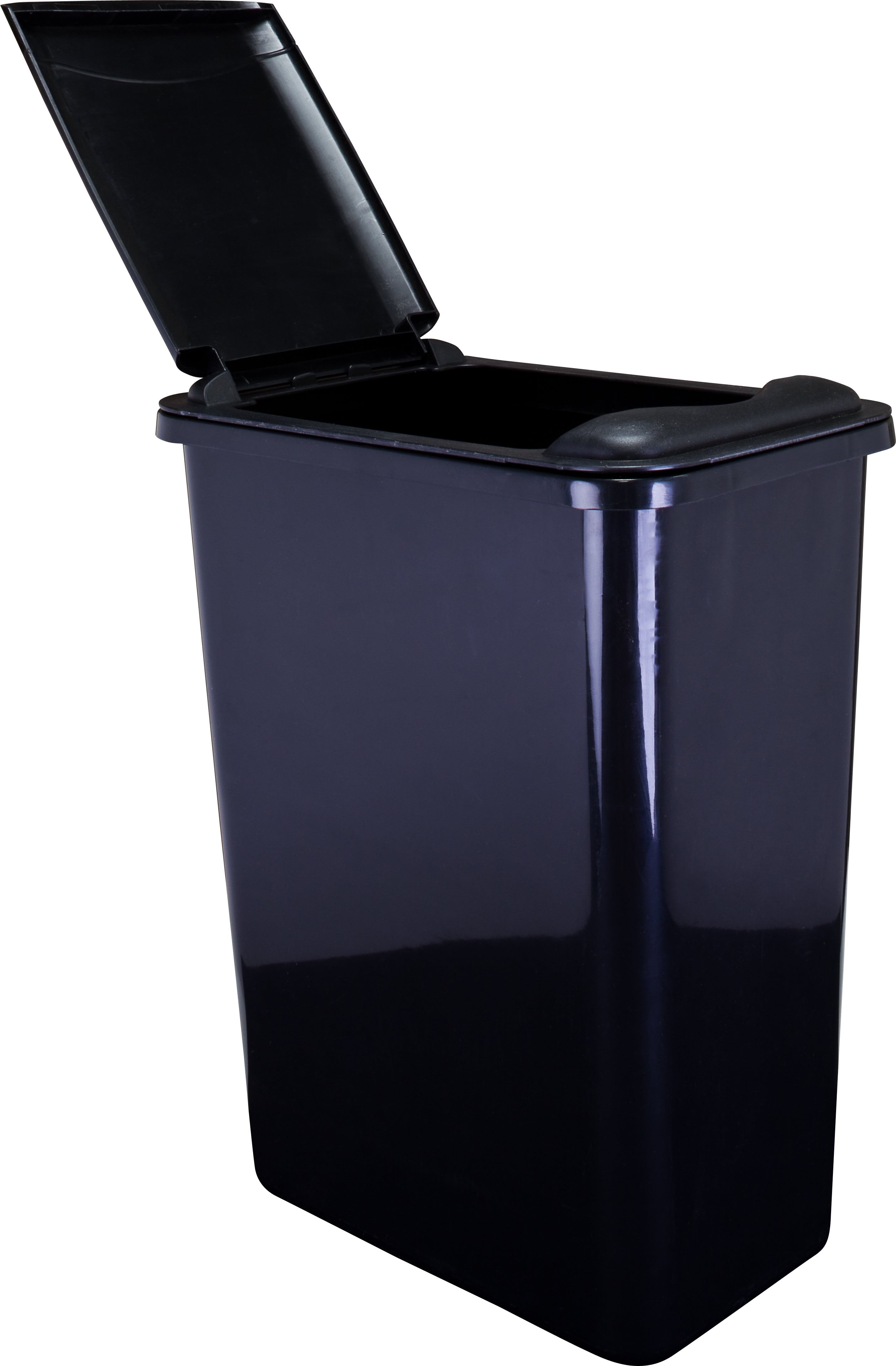 Box of 4 Black 35 Quart Plastic Waste Containers | KitchBath